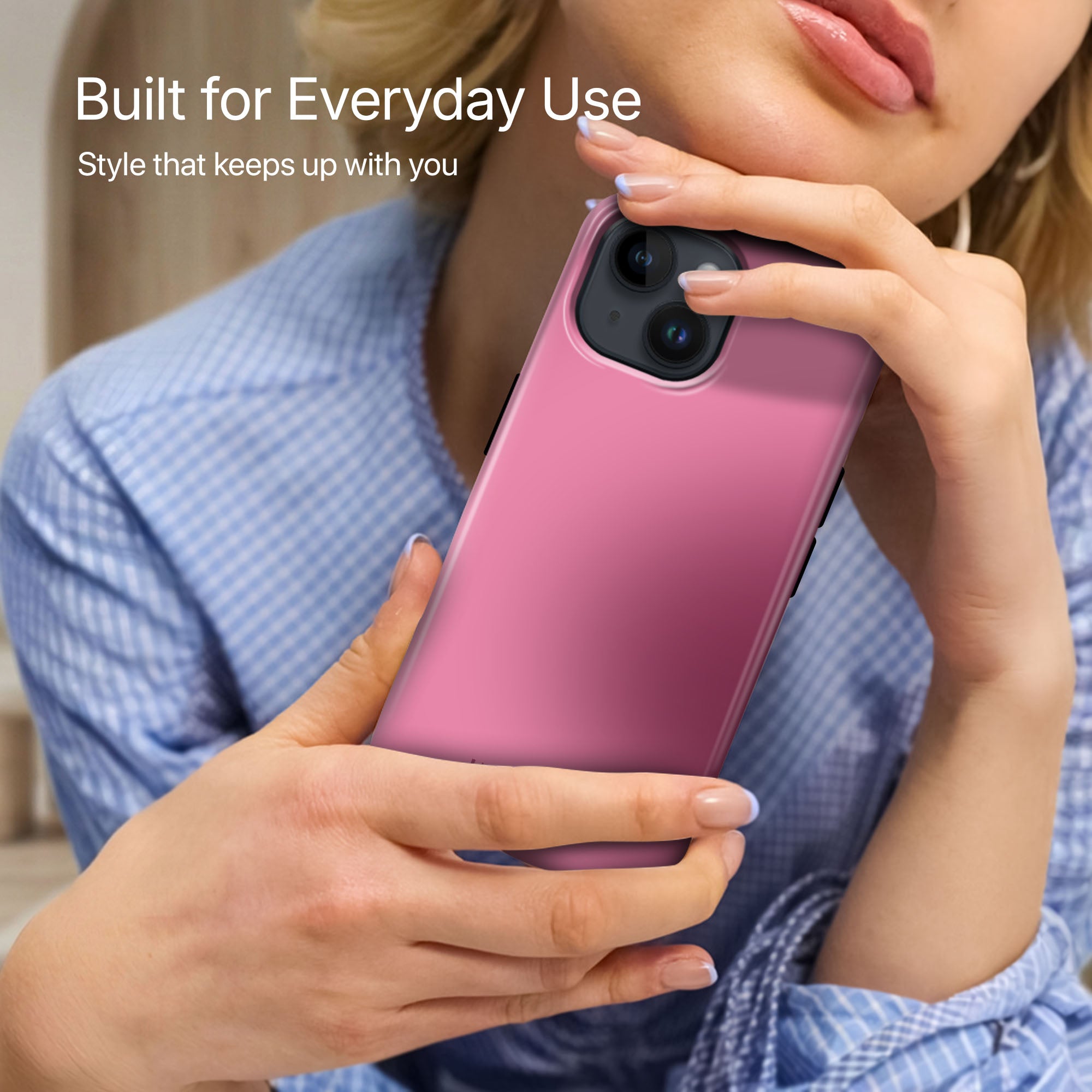Pink Fade Ultrabling side profile and button view
