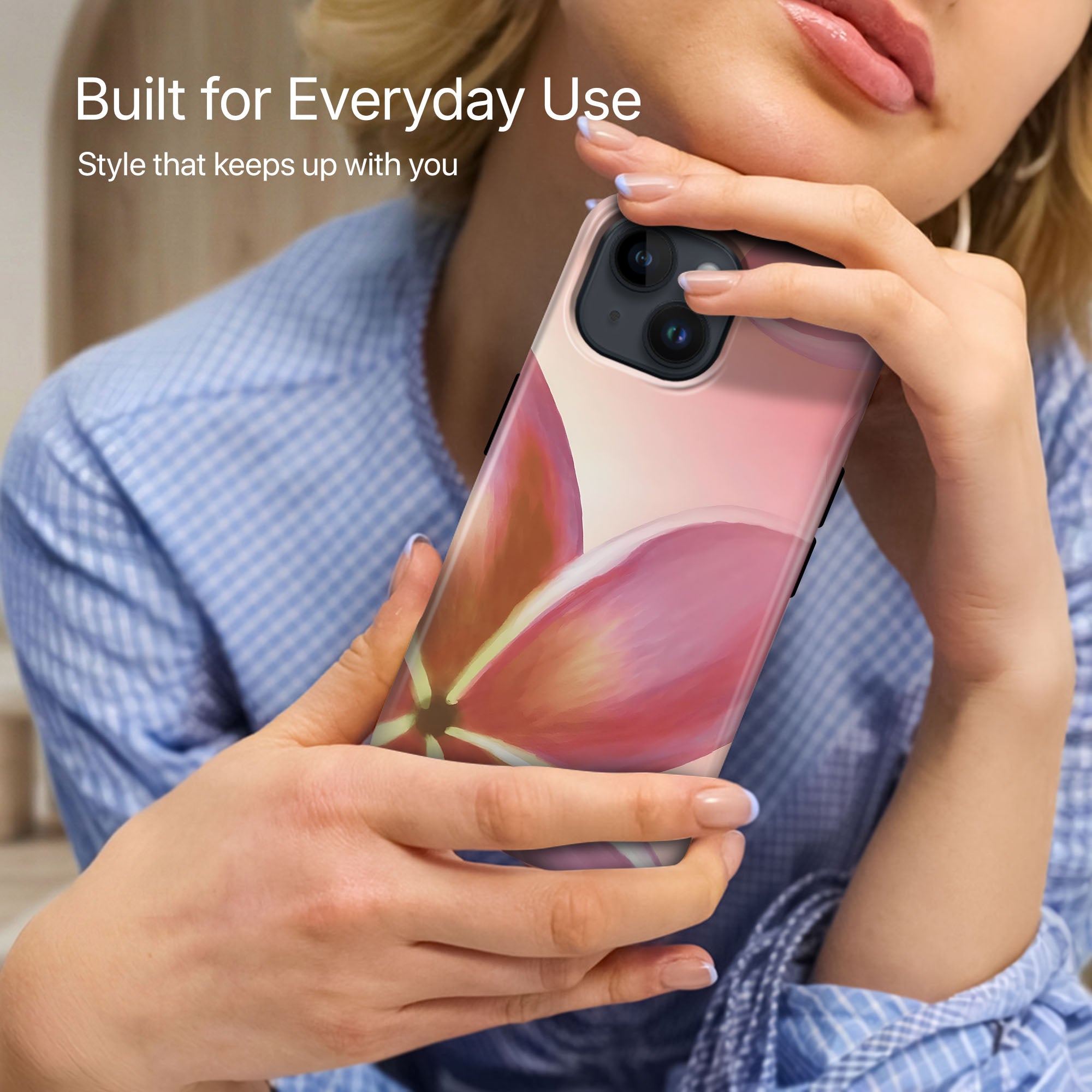 Pink Orchid Ultrabling side profile and button view