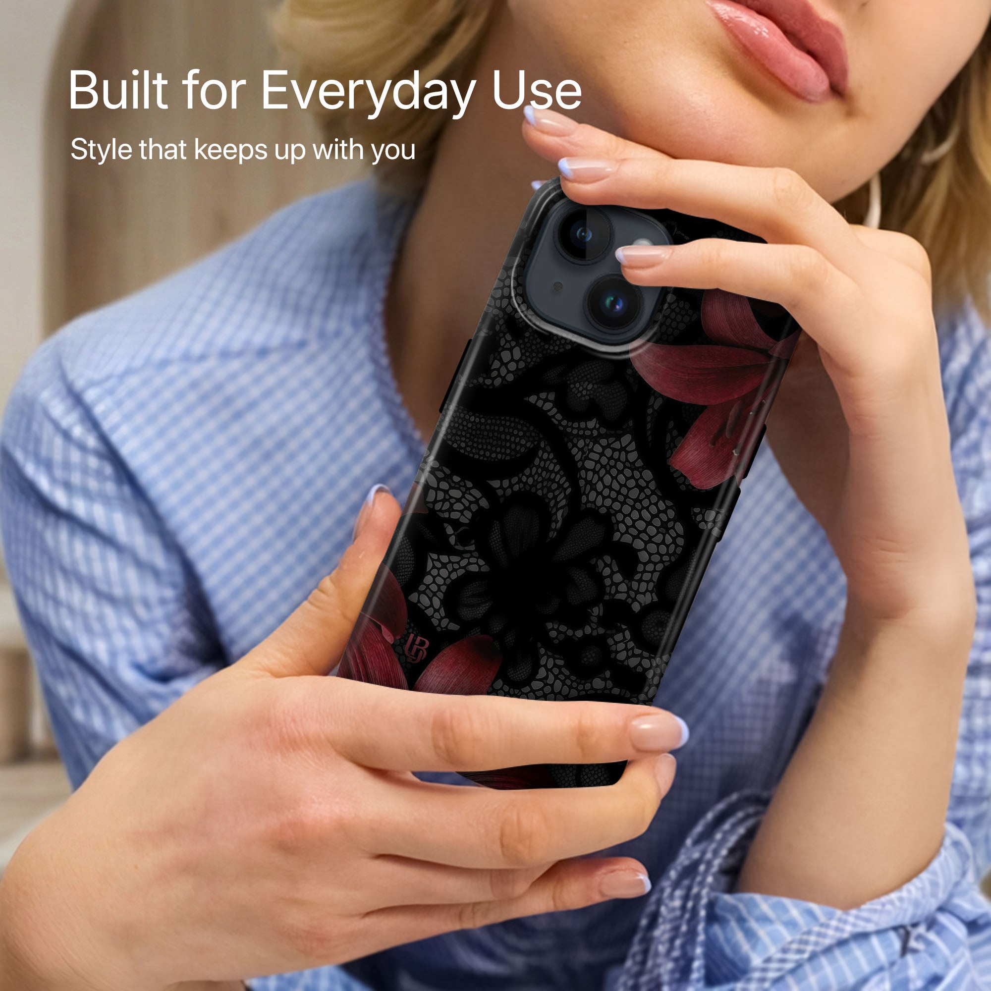 Midnight Scarlet Ultrabling side profile and button view