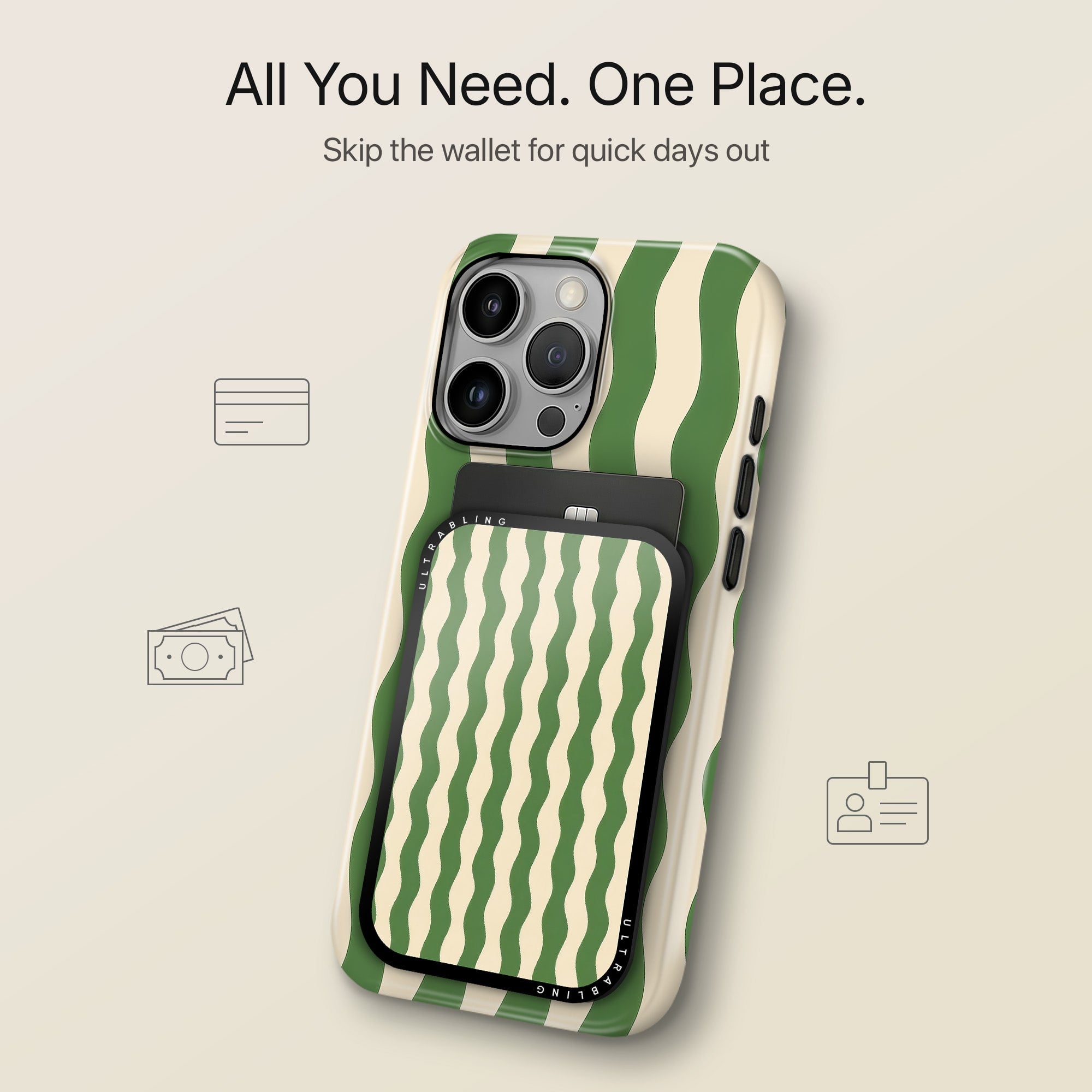 Pistachio Wave - MagSafe Wallet