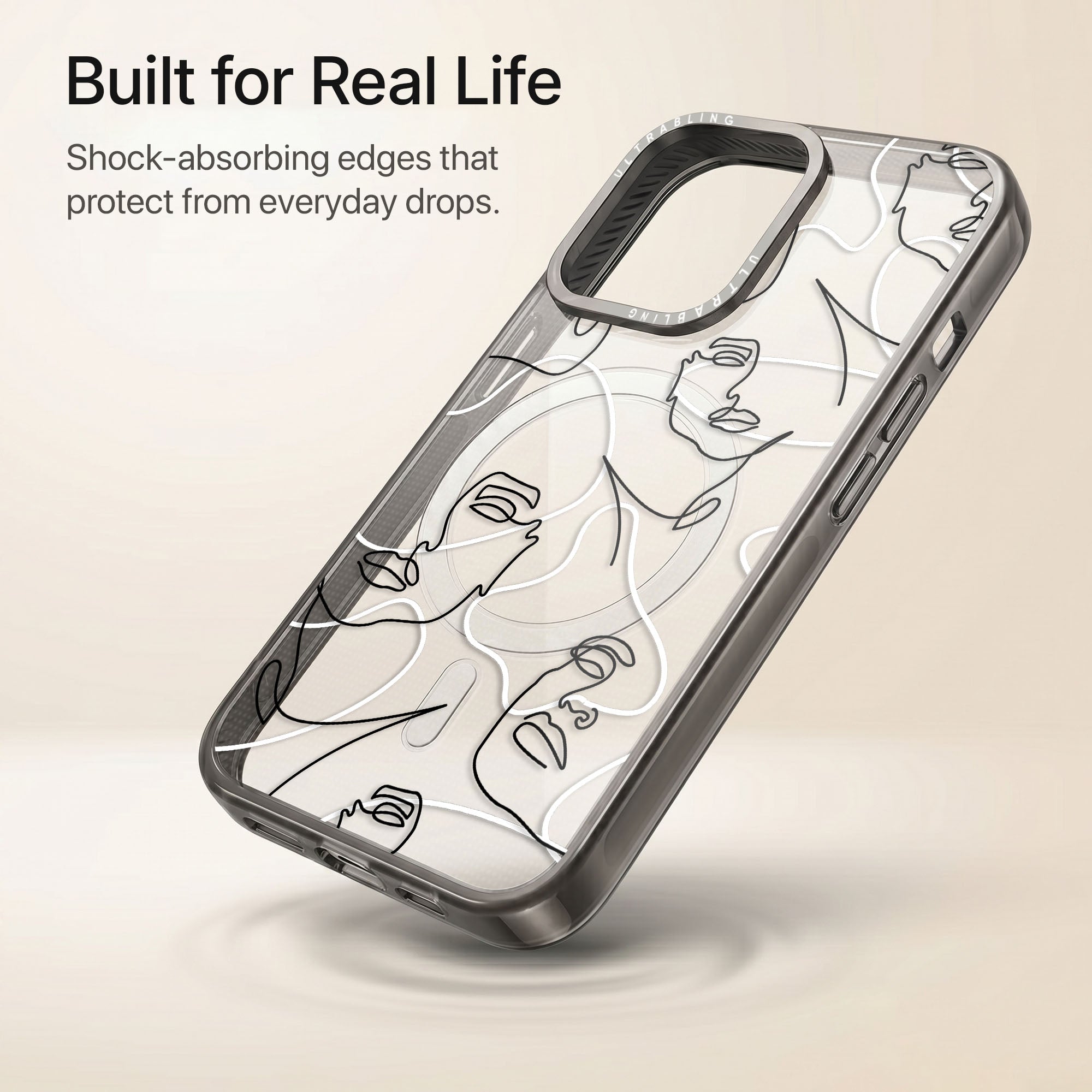 Muse Lines Ultrabling Aura iPhone case lifestyle in-hand shot