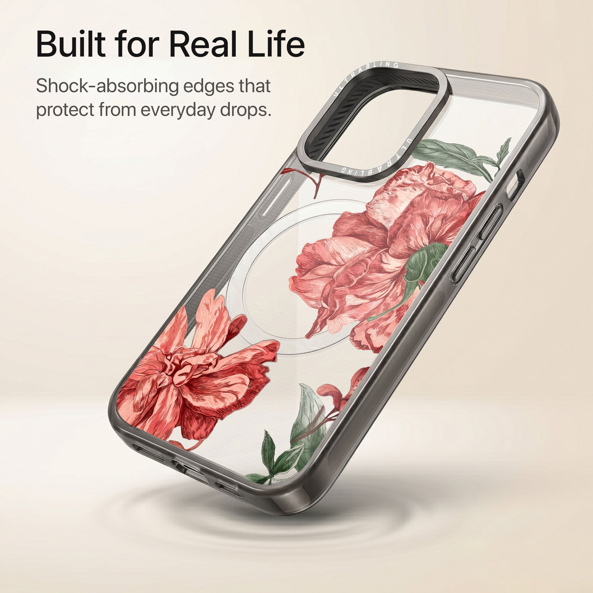 Rosette Ultrabling Aura iPhone case lifestyle in-hand shot