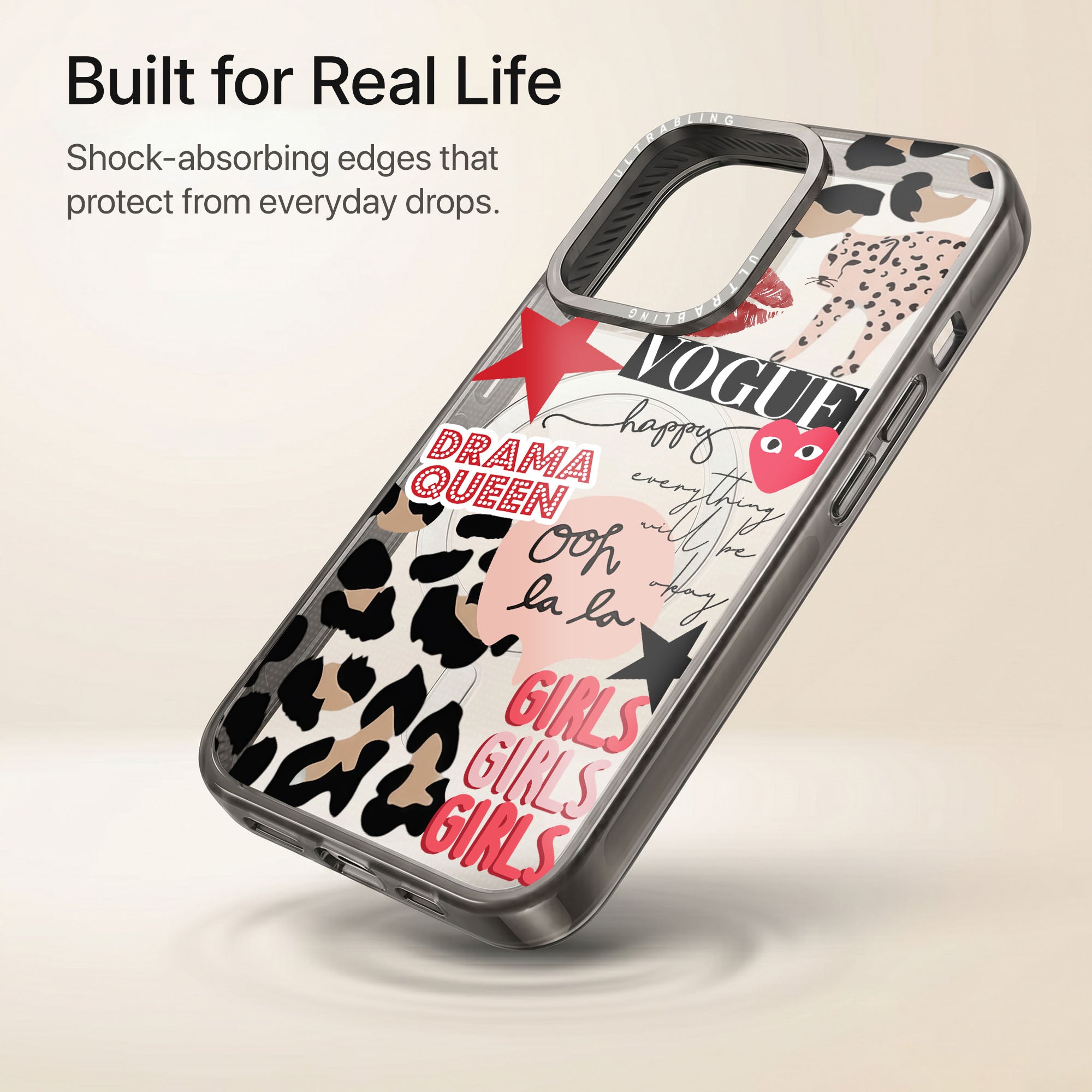Wild Vogue Ultrabling Aura iPhone case lifestyle in-hand shot