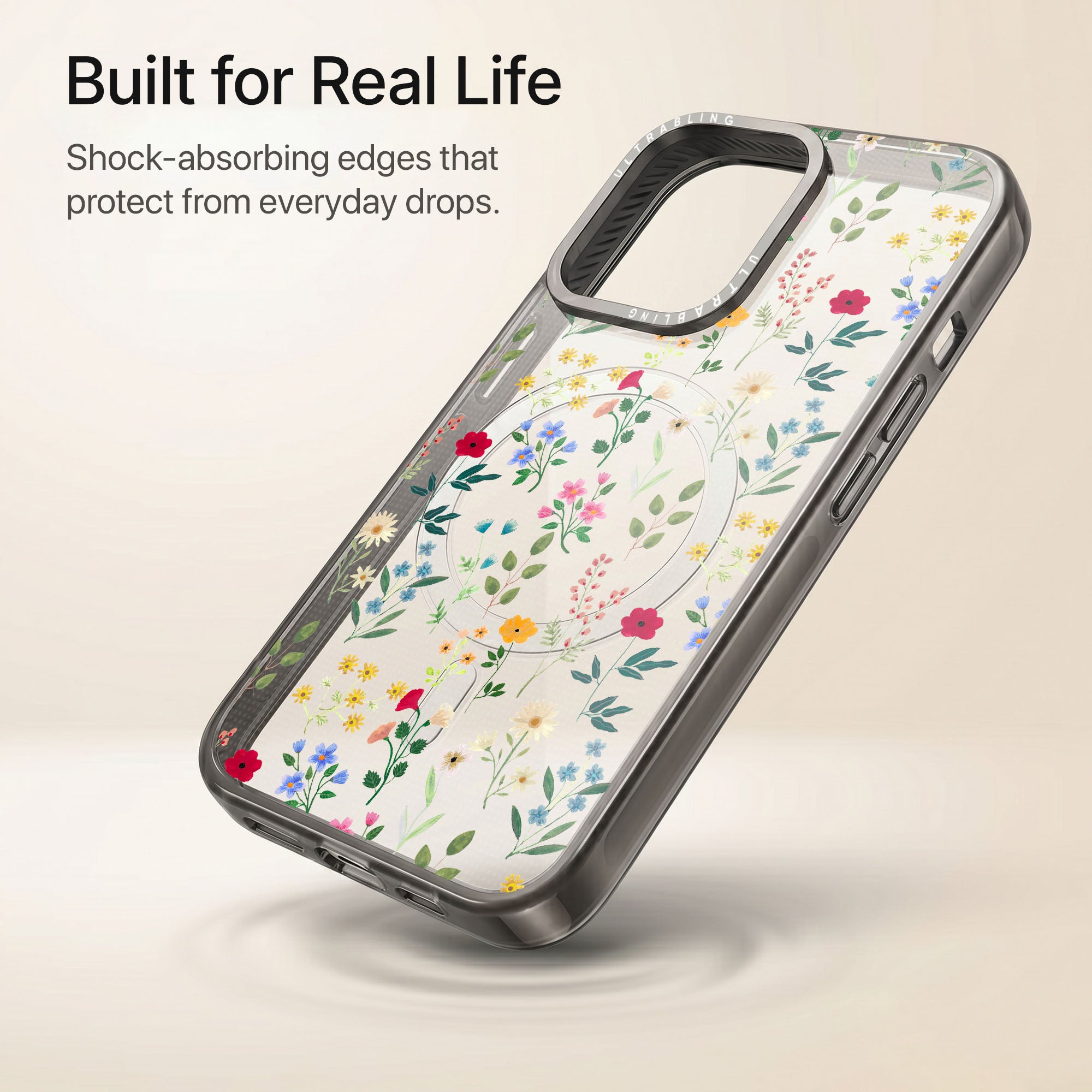 Petite Garden Ultrabling Aura iPhone case lifestyle in-hand shot