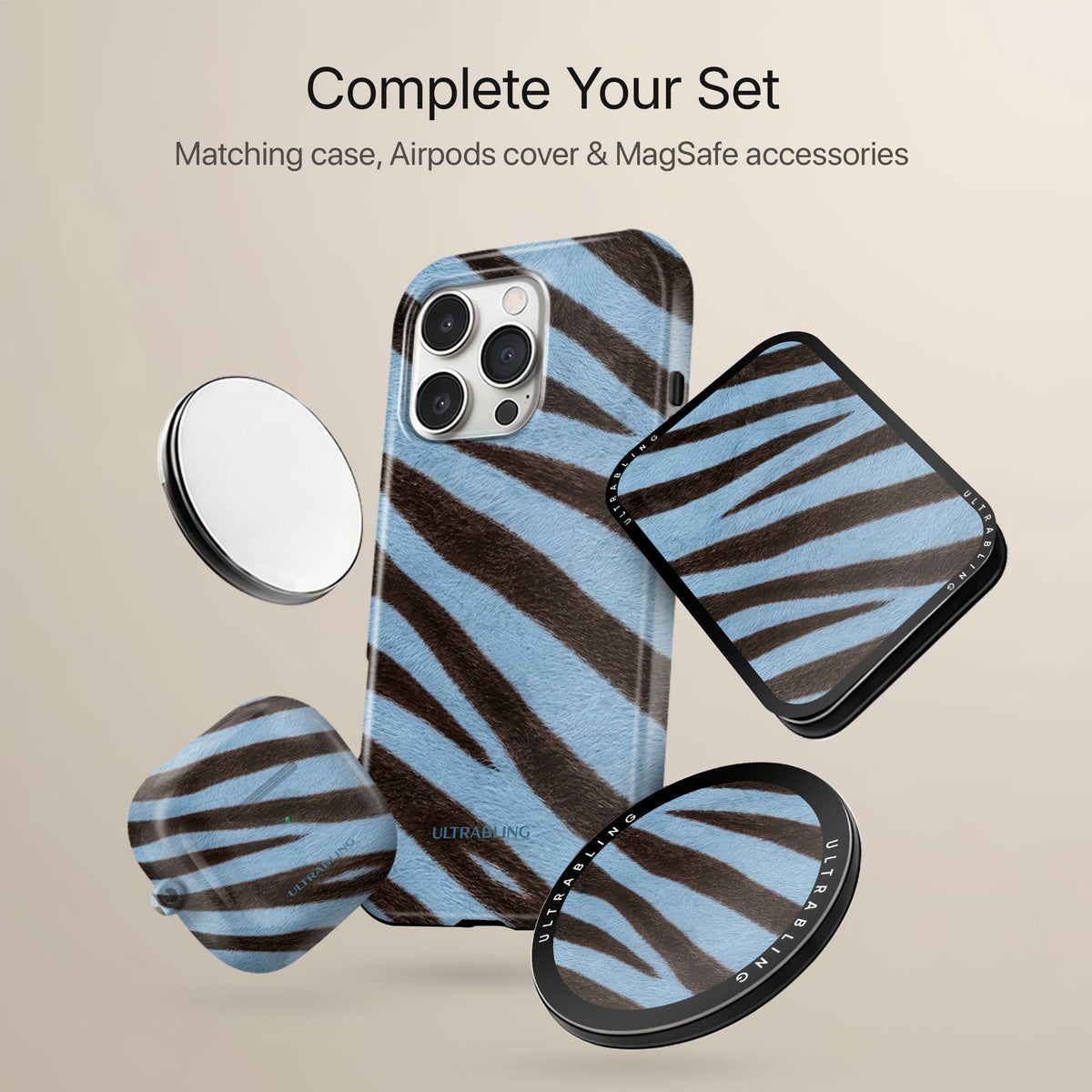 Denim Zebra - MagSafe Wallet