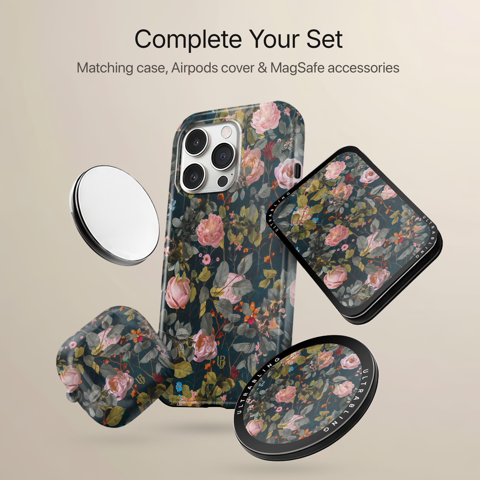 Secret Garden MagSafe Wallet - On Phone