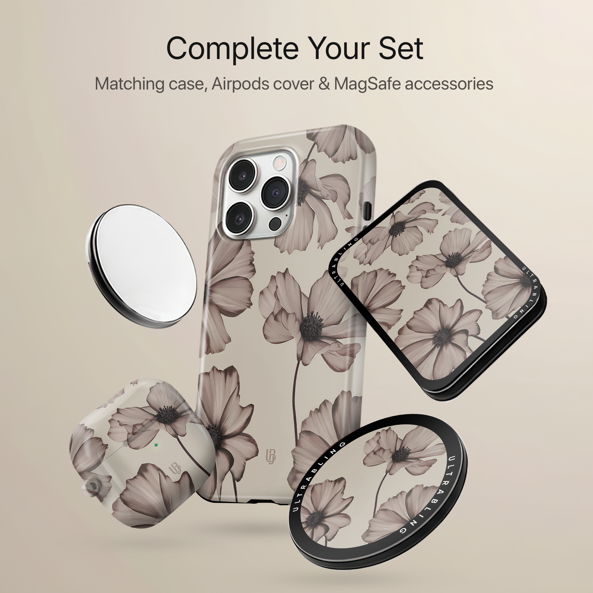 Soft Bloom MagSafe Wallet - On Phone