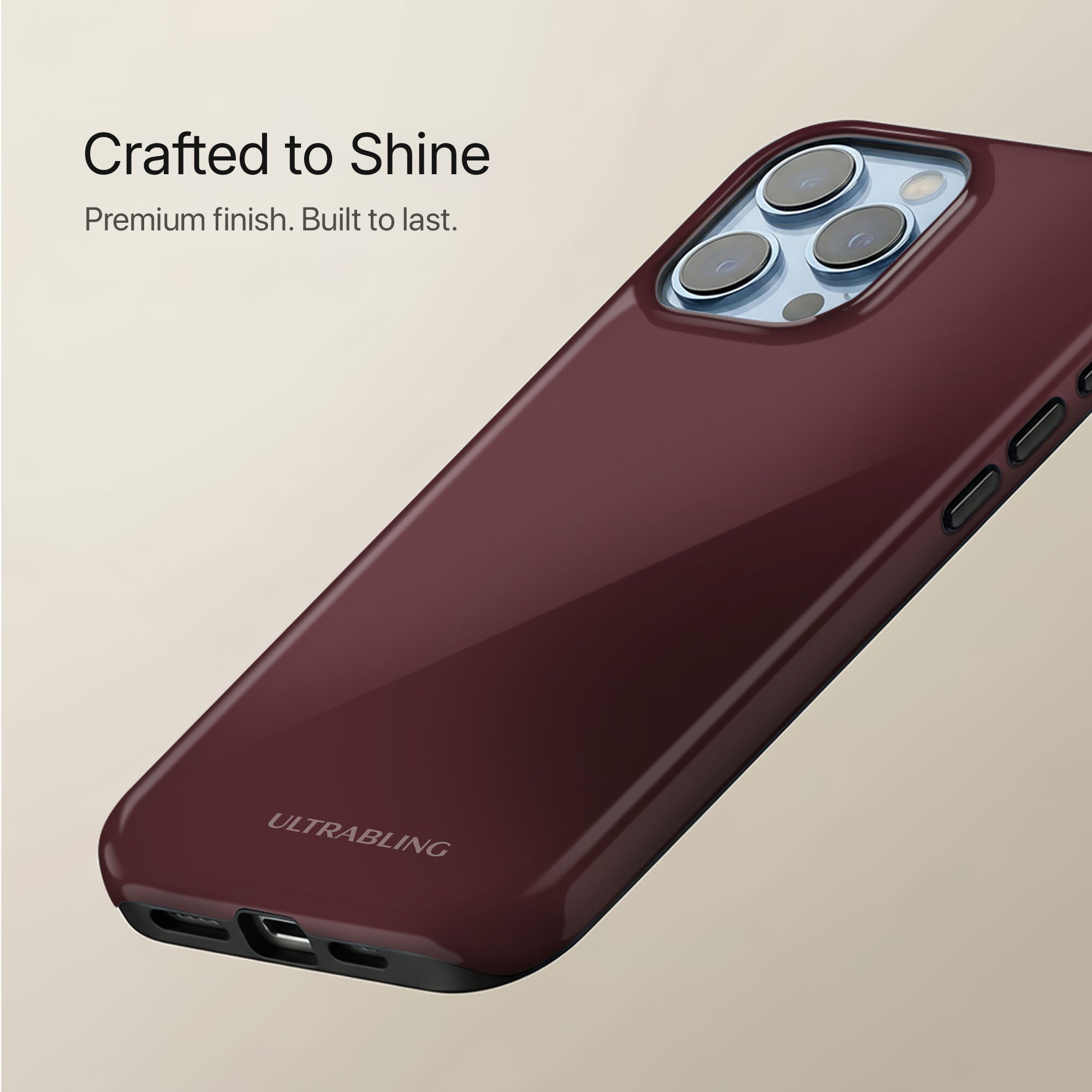 Wine Gloss Ultrabling statement case collection mockup