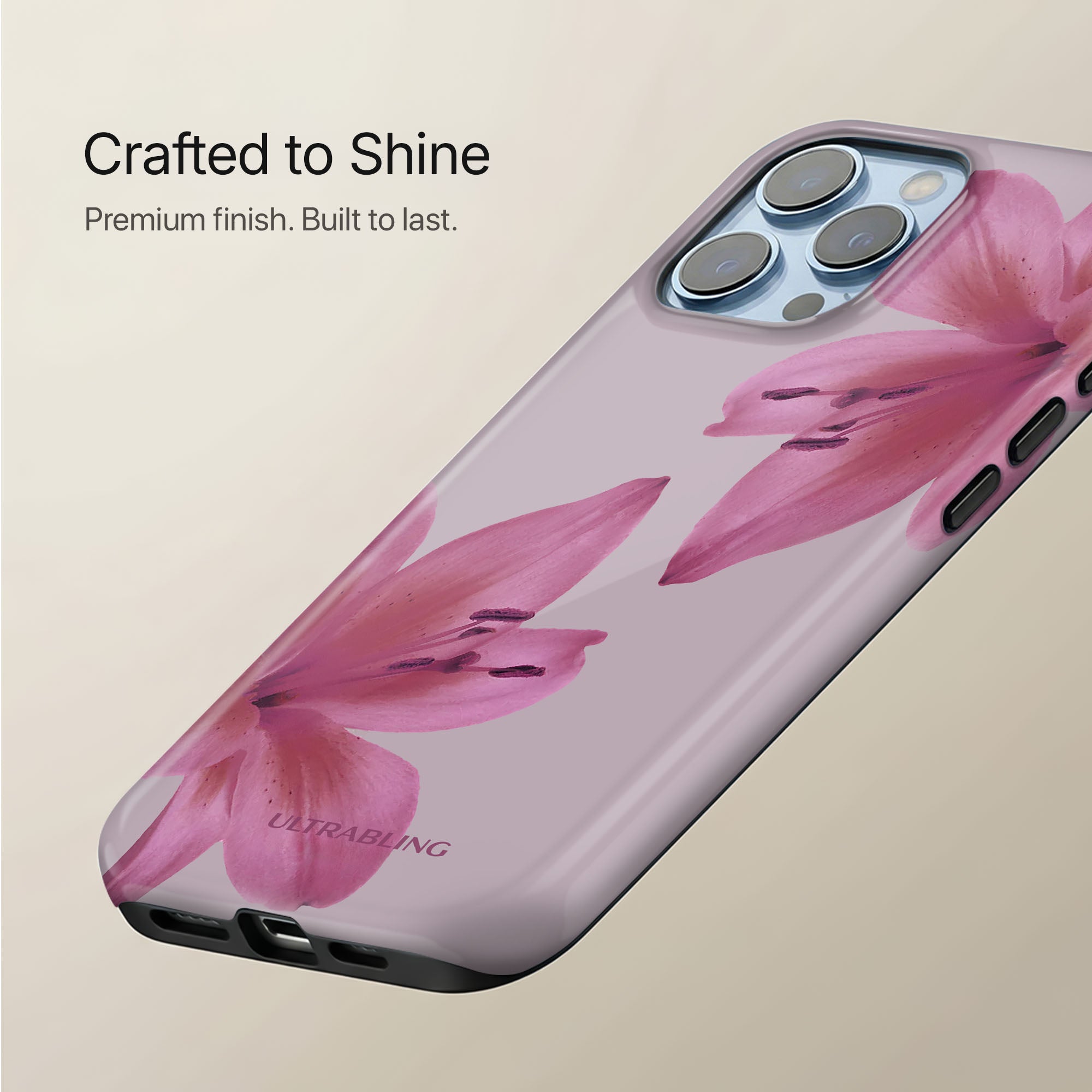 Blush Lily Ultrabling side profile and button view