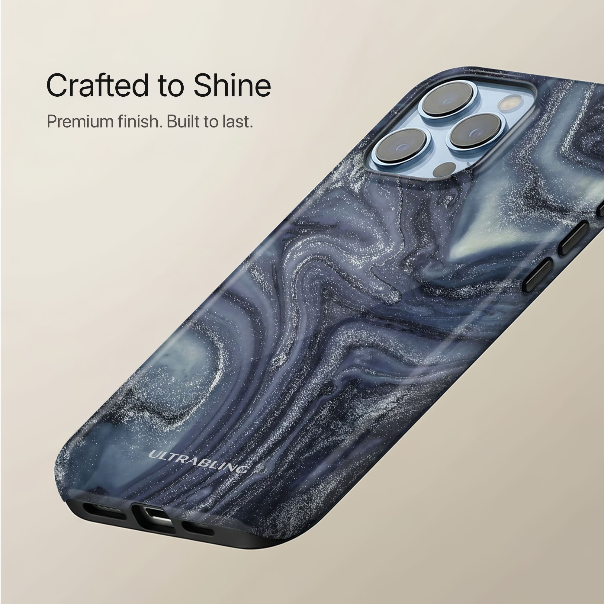 Midnight Marble Ultrabling statement case collection mockup