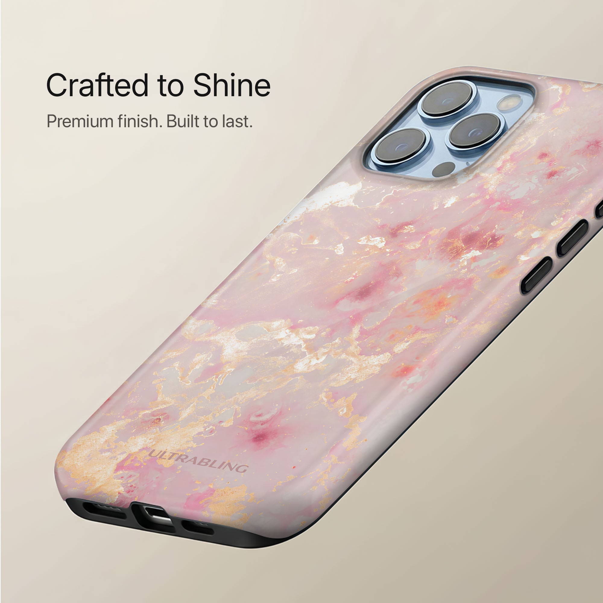 Rose Quartz Ultrabling statement case collection mockup