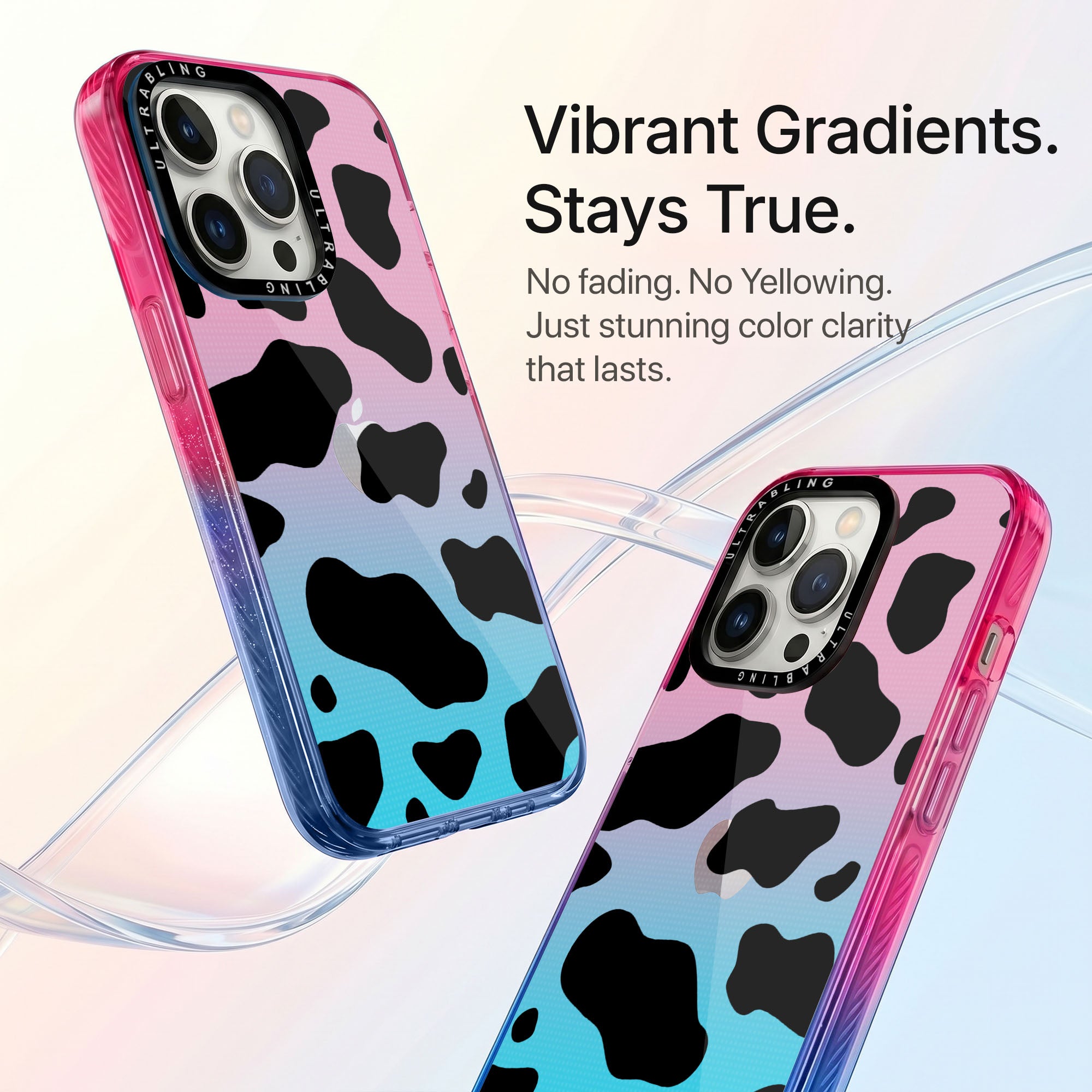 Cowgirl Ultrabling Aura iPhone case side profile showing slim design