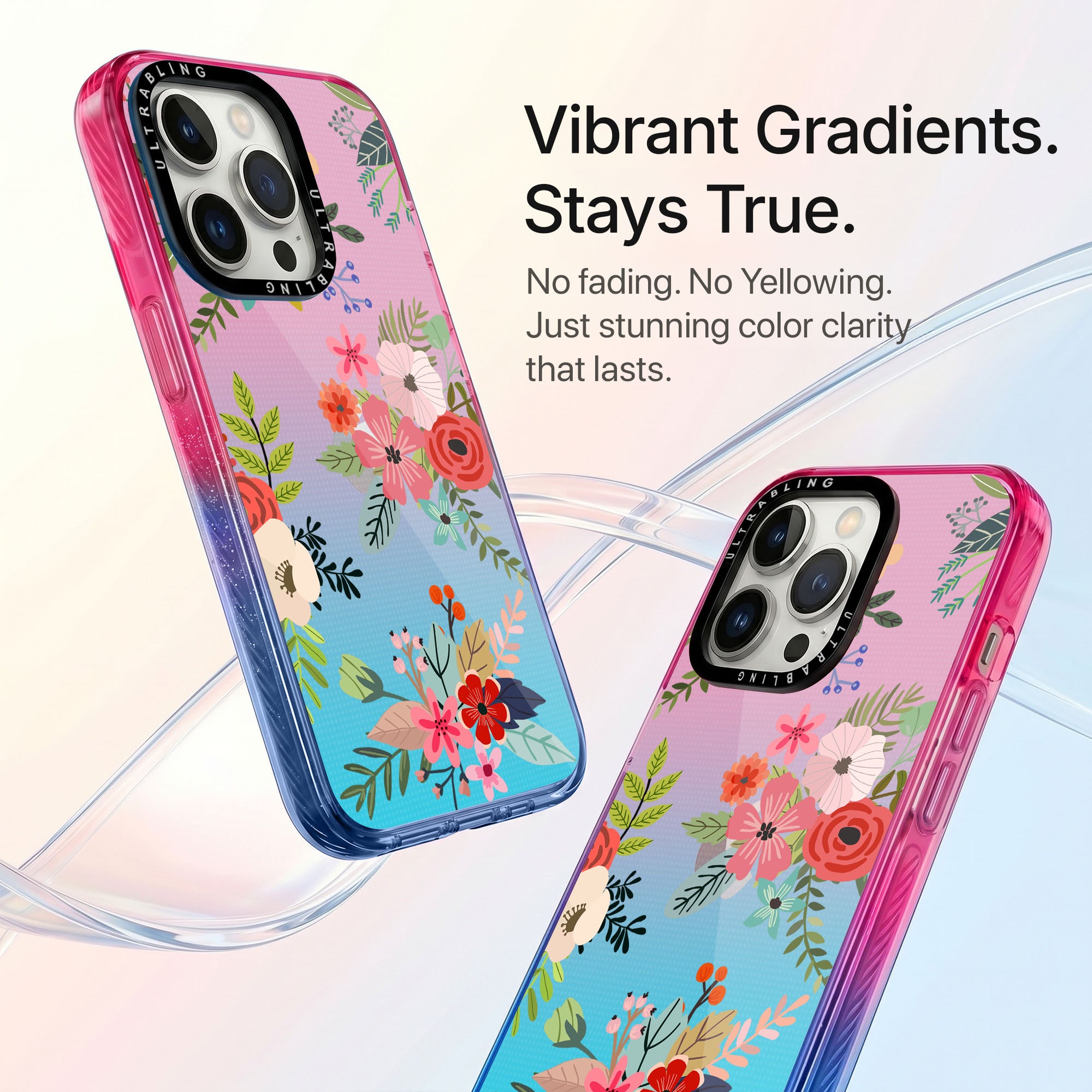 Garden Muse Ultrabling Aura iPhone case side profile showing slim design