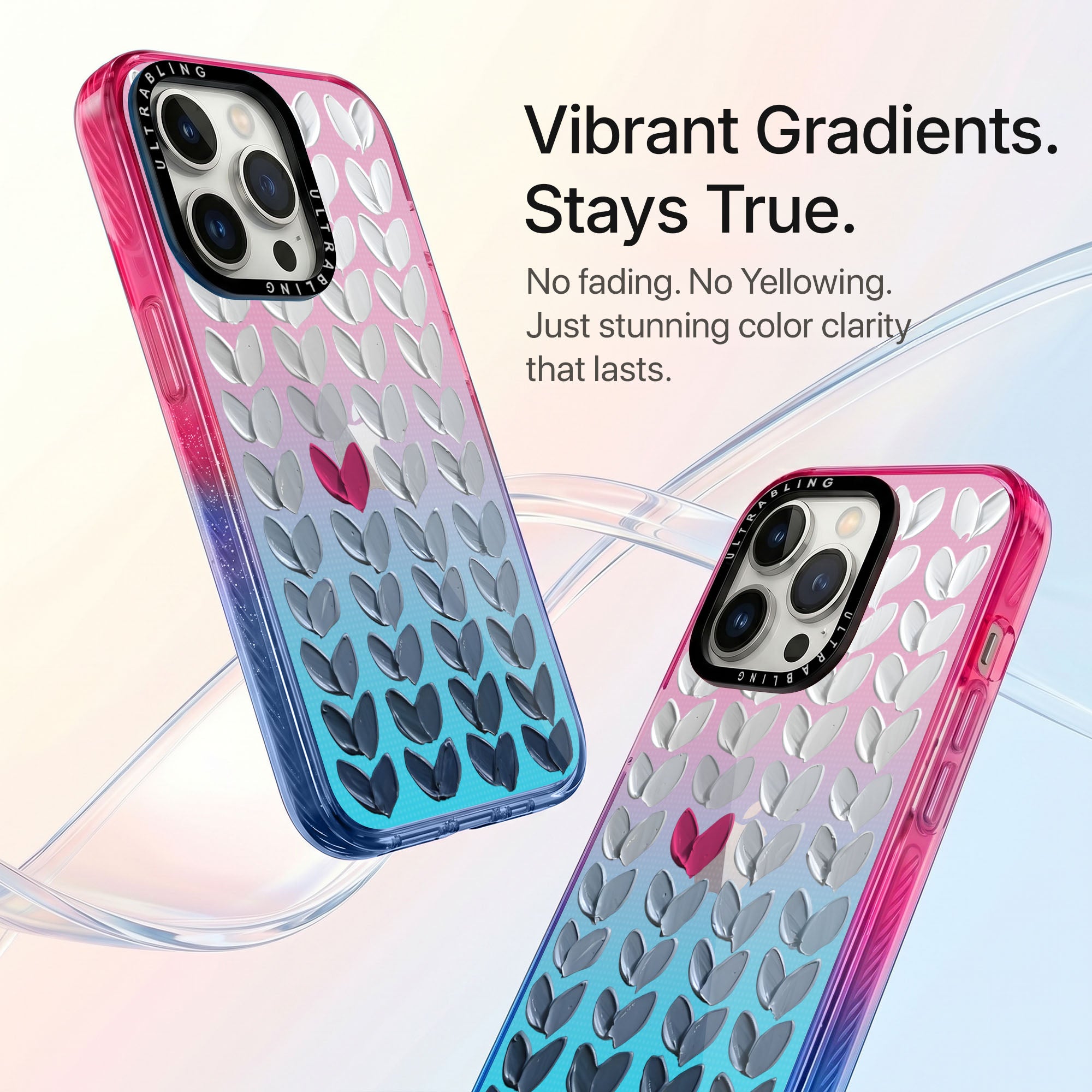 Blue Crush Ultrabling Aura iPhone case side profile showing slim design