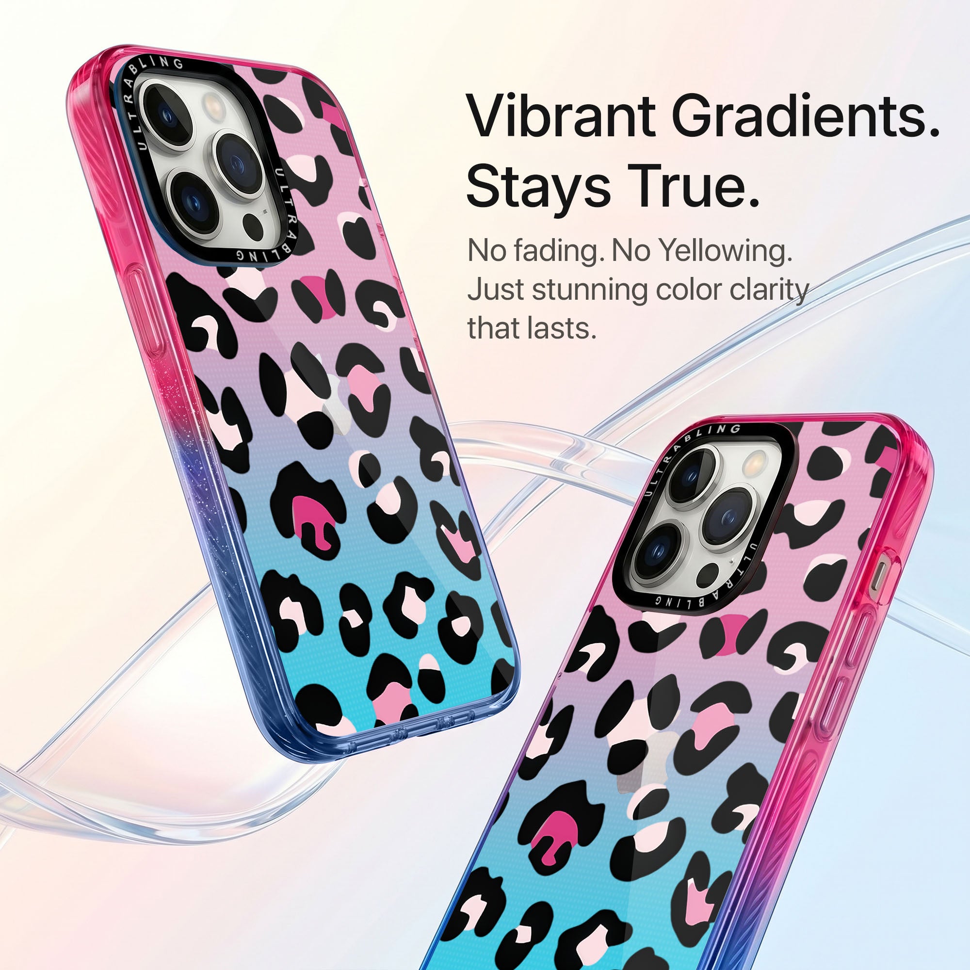 Pink Prowl Ultrabling Aura iPhone case side profile showing slim design