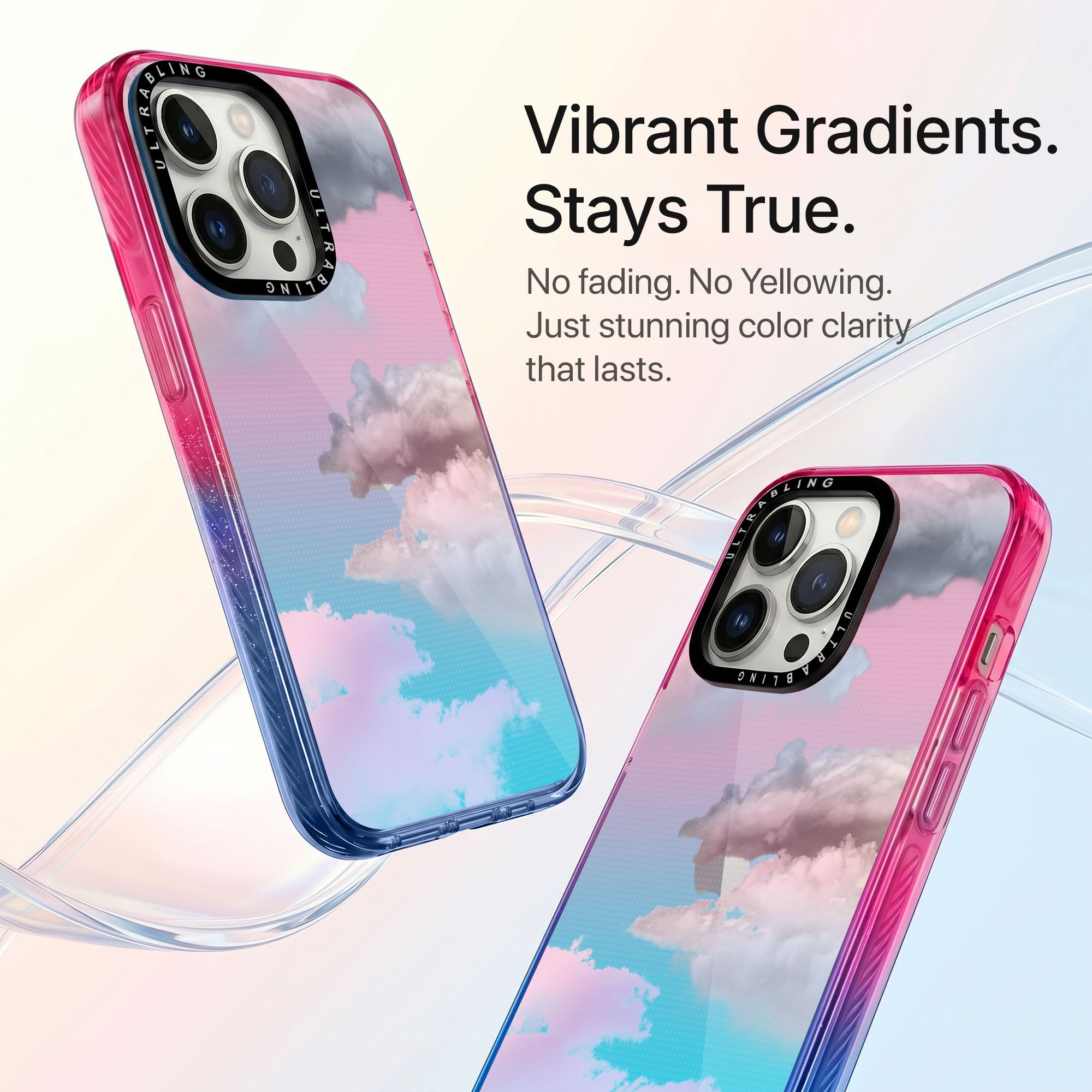 Cloud Nine Ultrabling Aura iPhone case side profile showing slim design