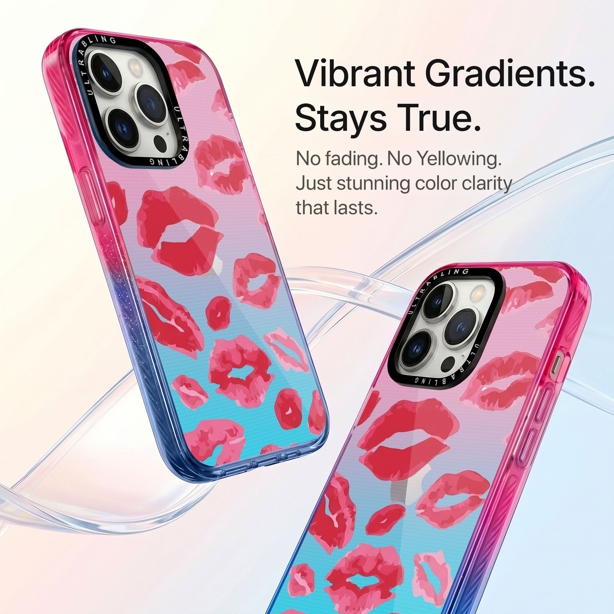 Lip Lock Ultrabling Aura iPhone case side profile showing slim design