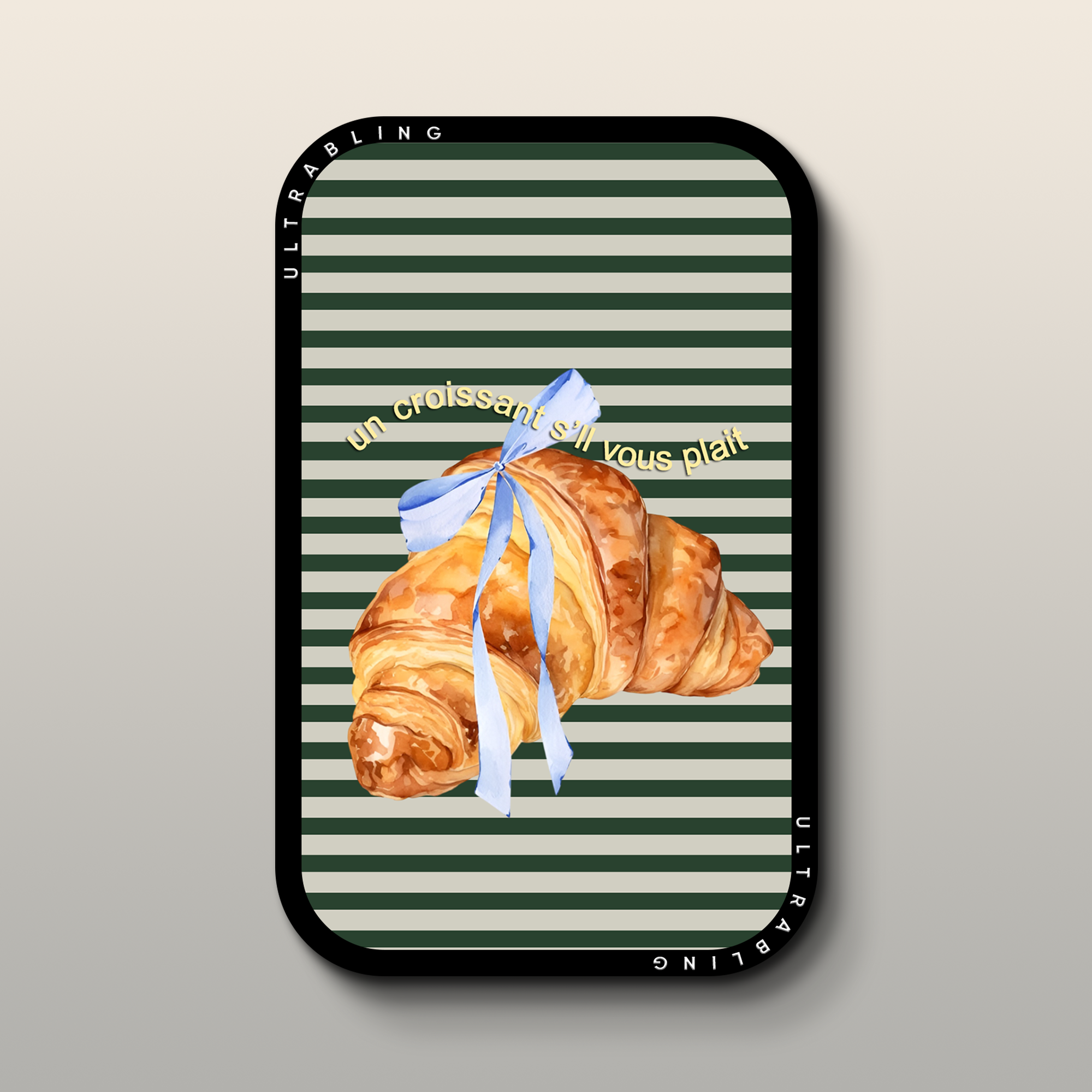 Paris Croissant MagSafe Wallet - Front View