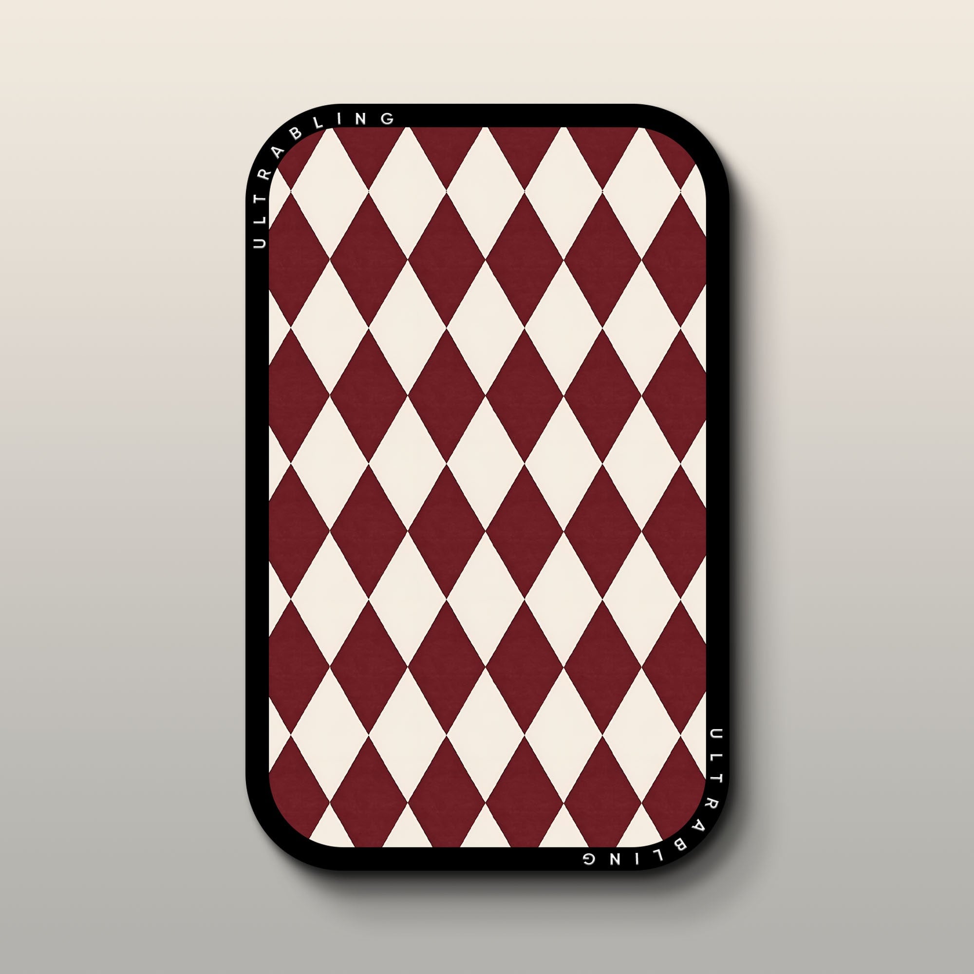 Merlot Harlequin MagSafe Wallet - Front View