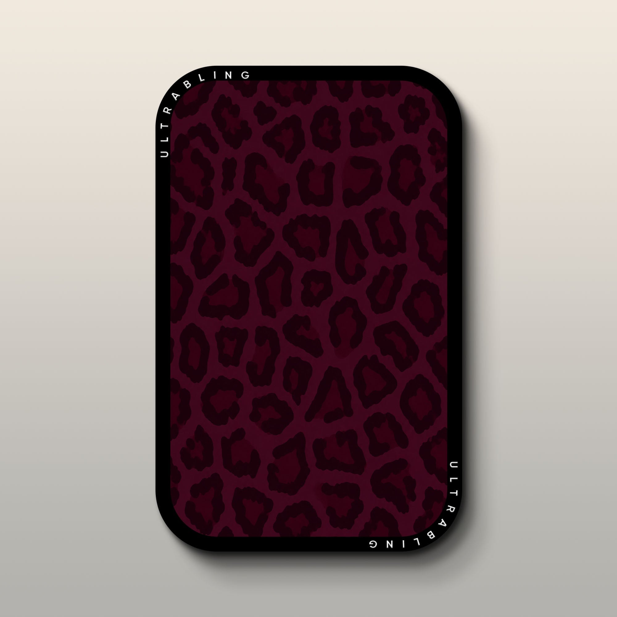 Bordeaux Leopard MagSafe Wallet - Front View