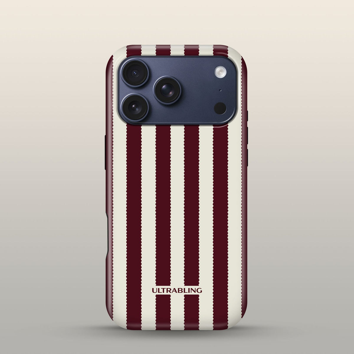 Bistro Stripe Eclipse Case on iPhone 17 Pro Deep Blue
