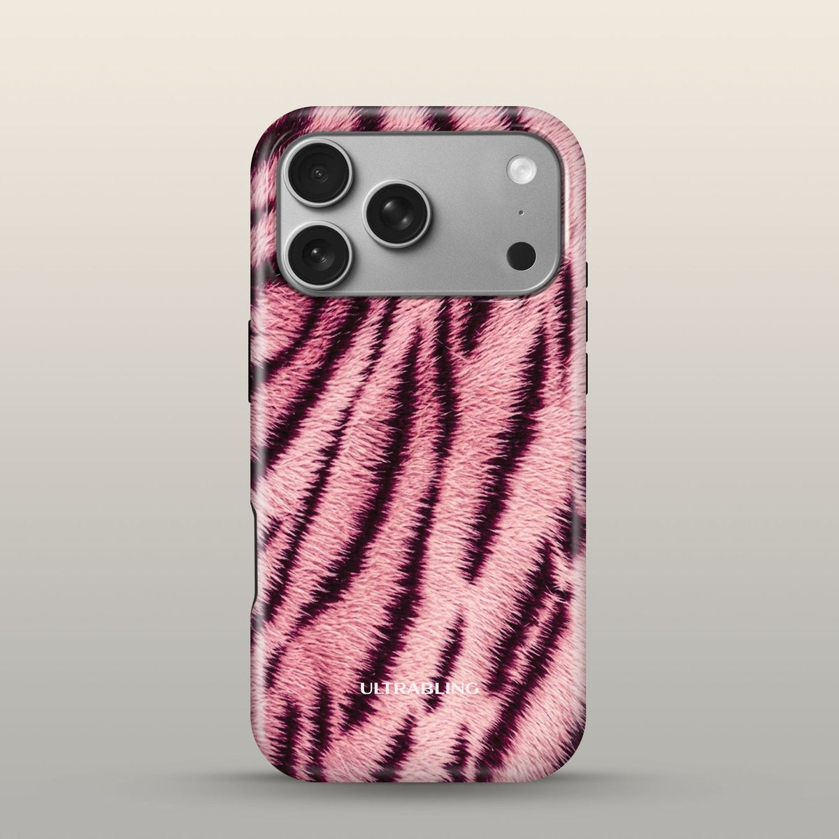 Blush Tiger Eclipse Case on iPhone 17 Pro Silver