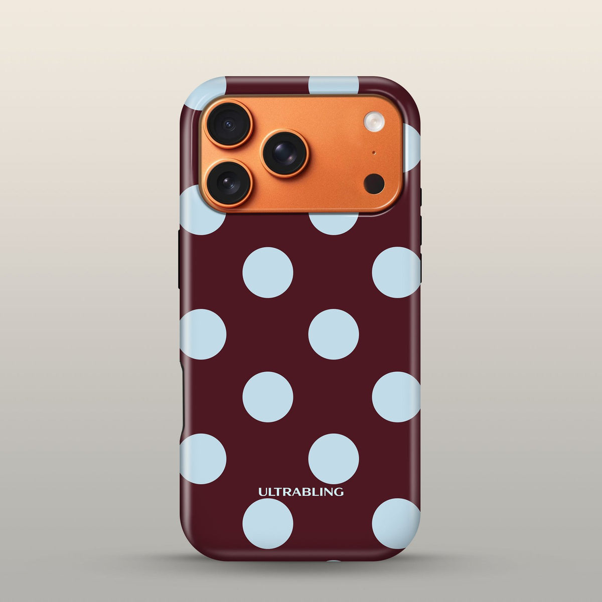 Claret Dot Eclipse Case on iPhone 17 Pro Cosmic Orange