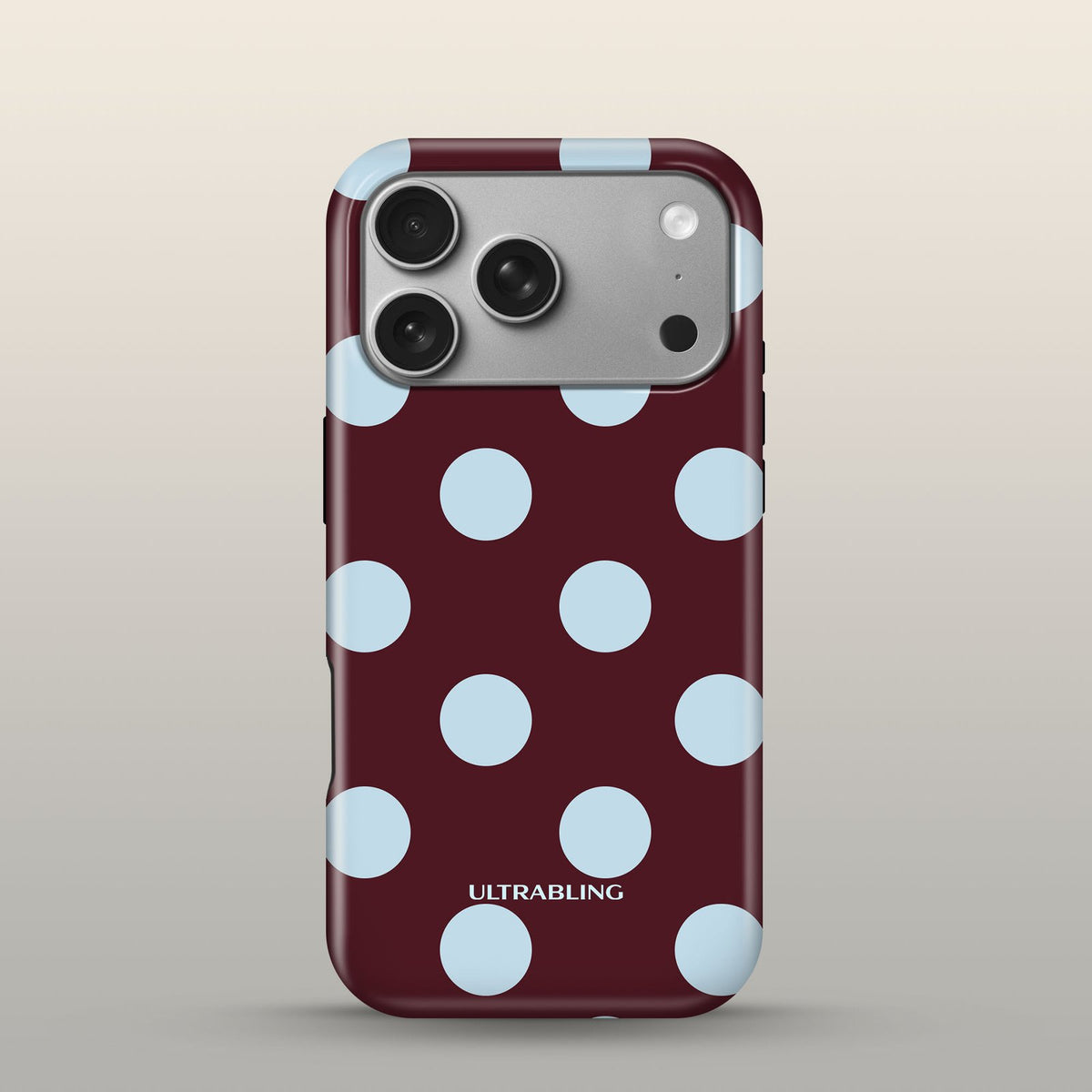 Claret Dot Eclipse Case on iPhone 17 Pro Silver