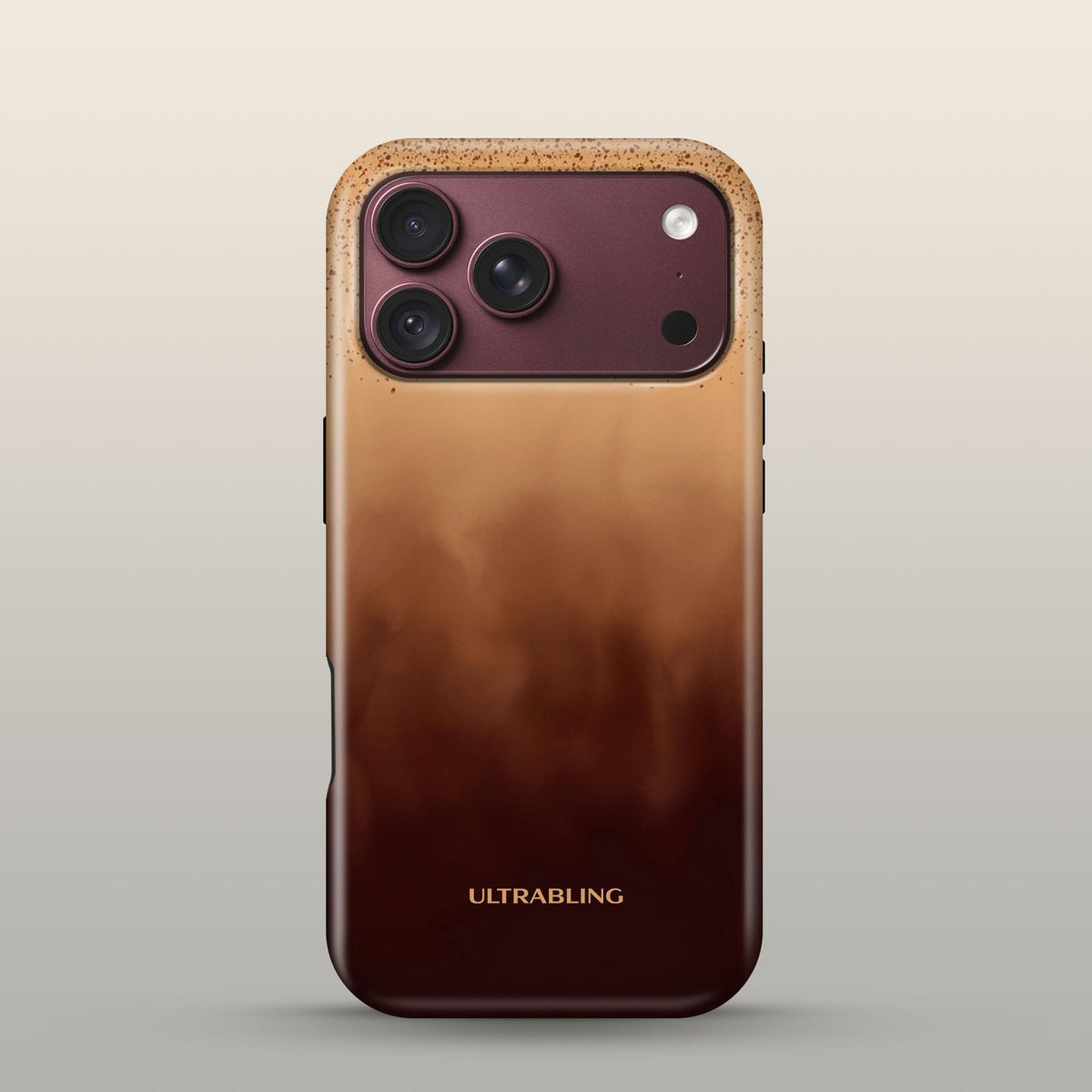 Cold Brew Eclipse Case on iPhone 18 Pro Burgundy