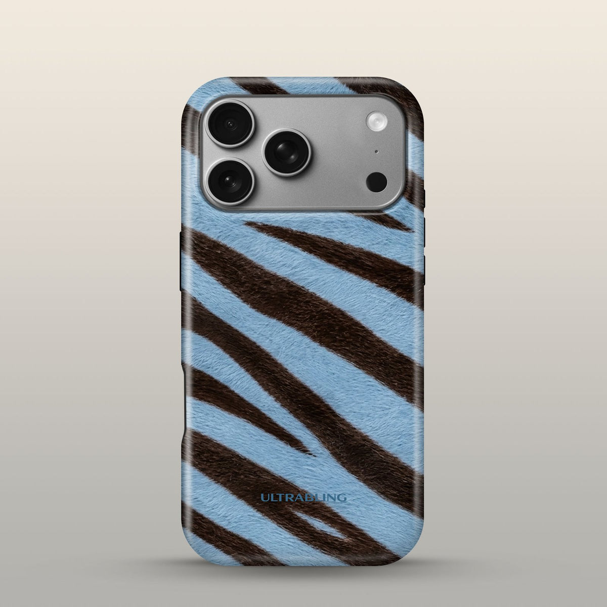 Denim Zebra Eclipse Case on iPhone 18 Pro Silver