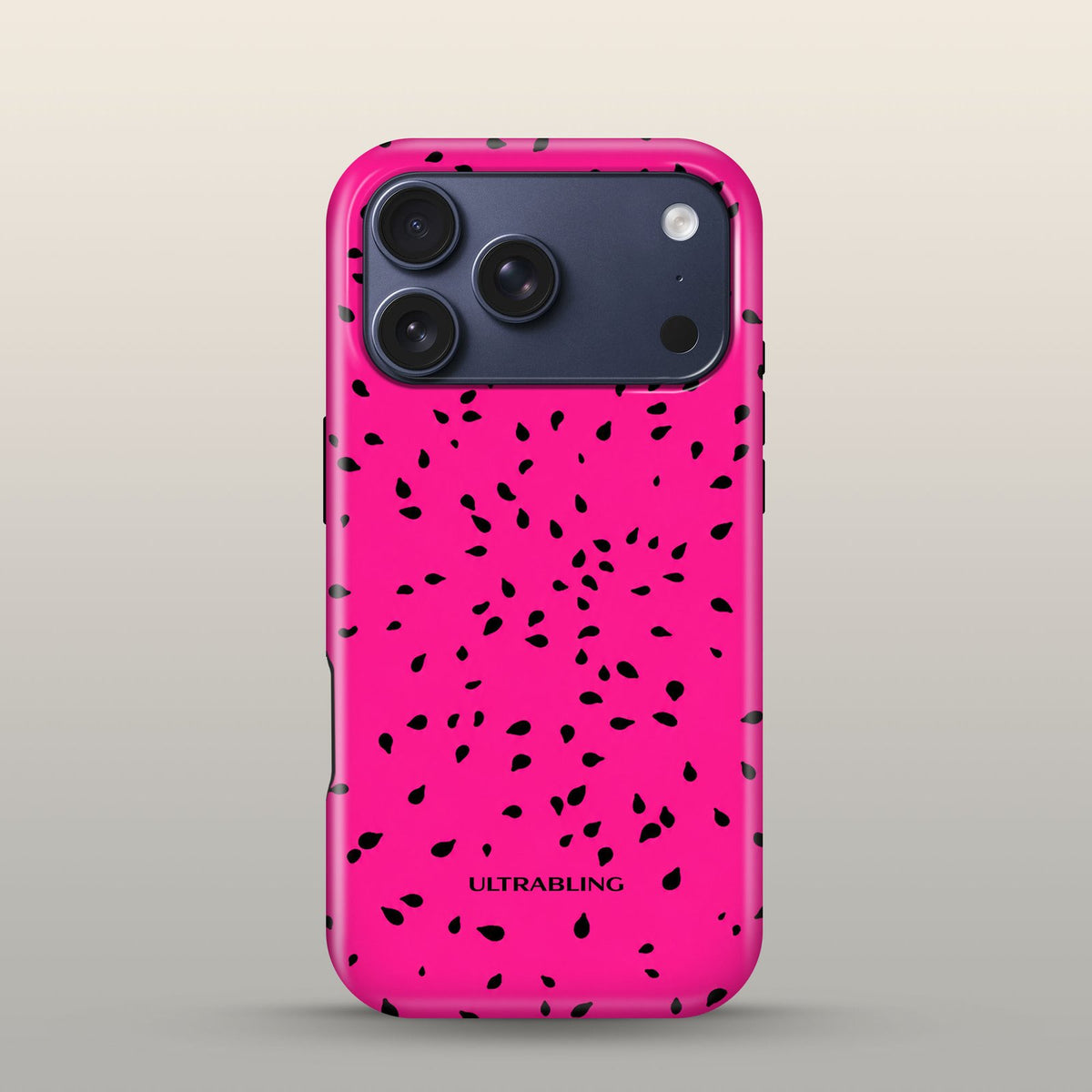 Dragon Fruit Eclipse Case on iPhone 17 Pro Deep Blue