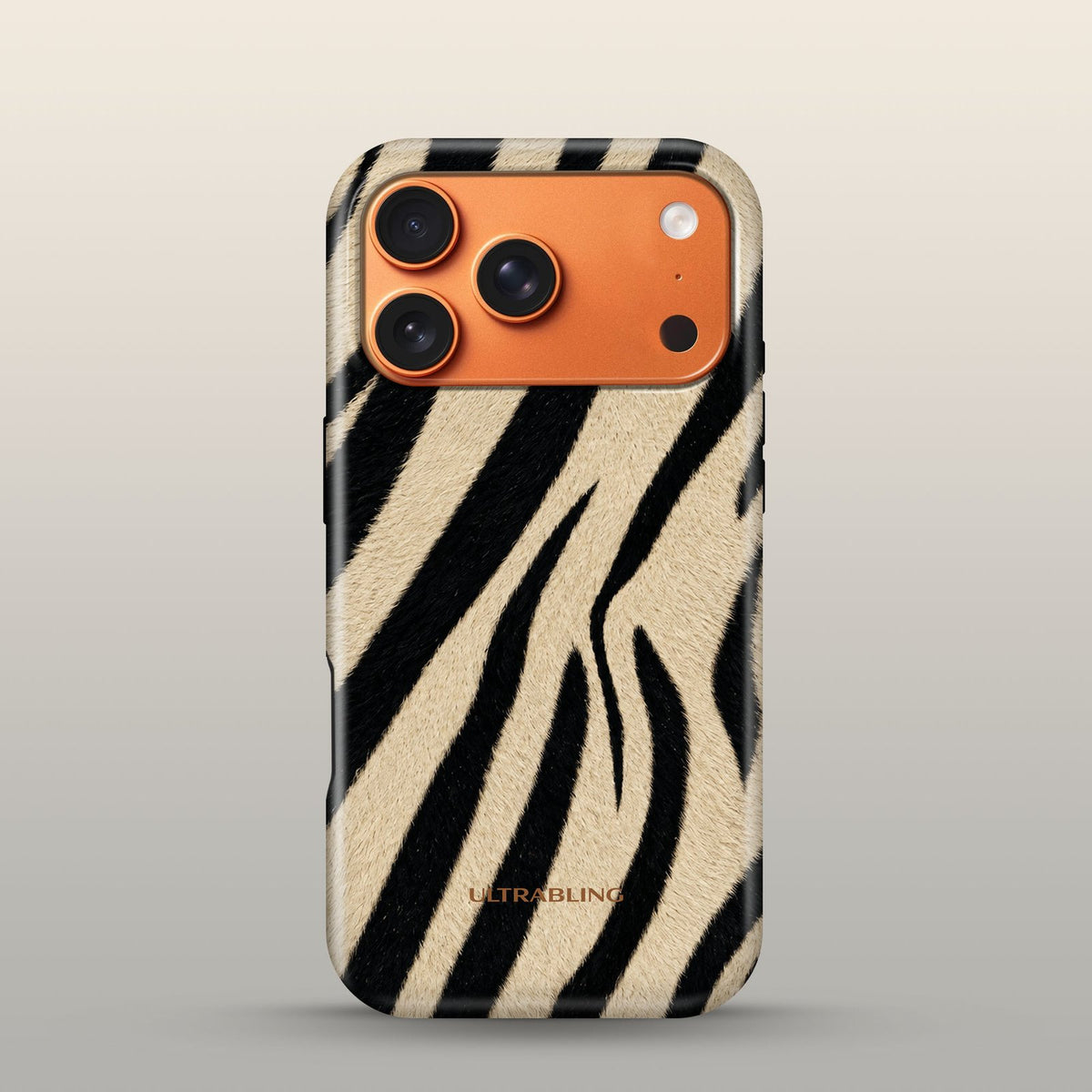 Dune Zebra Eclipse Case on iPhone 17 Pro Cosmic Orange