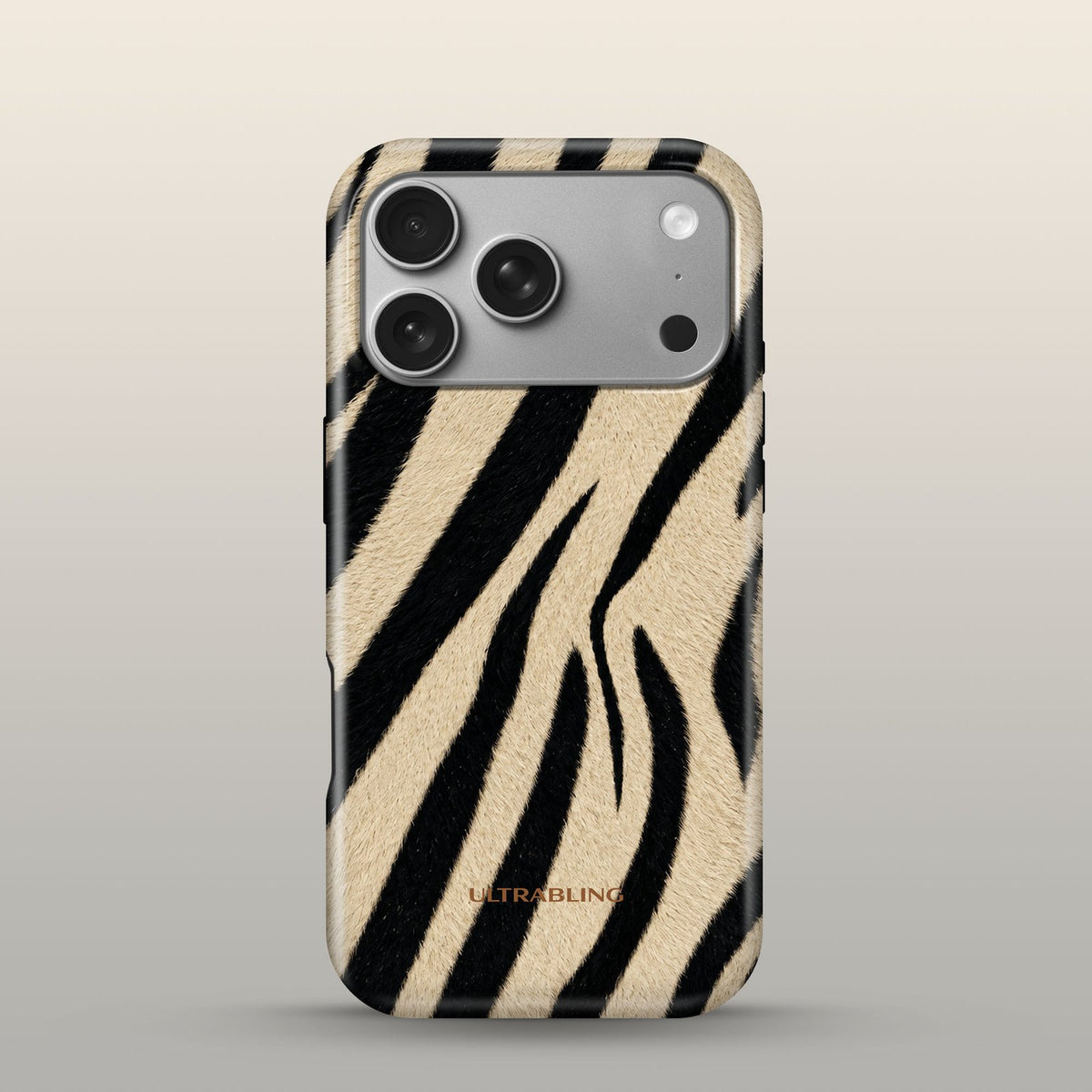 Dune Zebra Eclipse Case on iPhone 17 Pro Silver