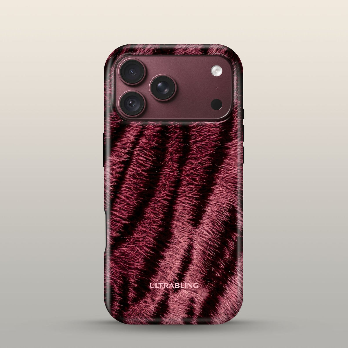 Garnet Fur Eclipse Case on iPhone 18 Pro Burgundy