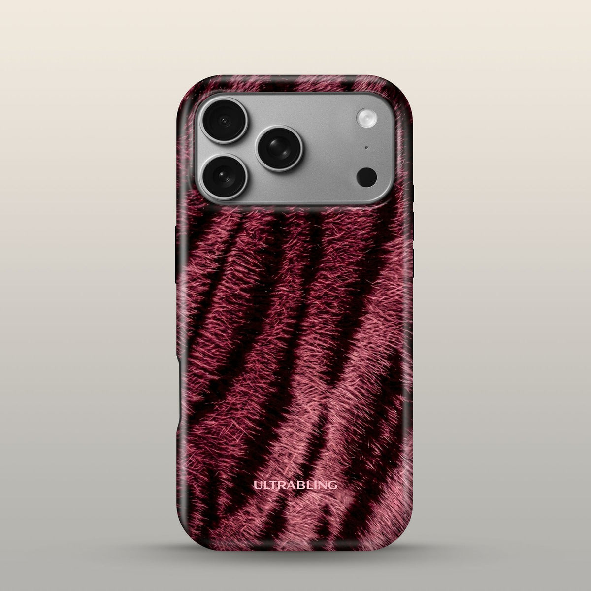 Garnet Fur Eclipse Case on iPhone 18 Pro Silver