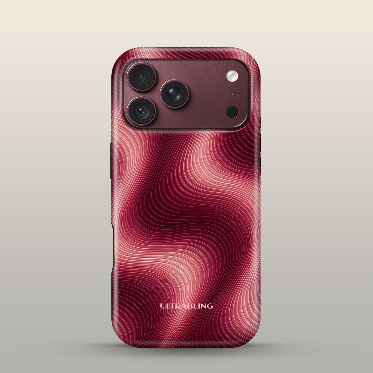Heat Wave Eclipse Case on iPhone 18 Pro Burgundy