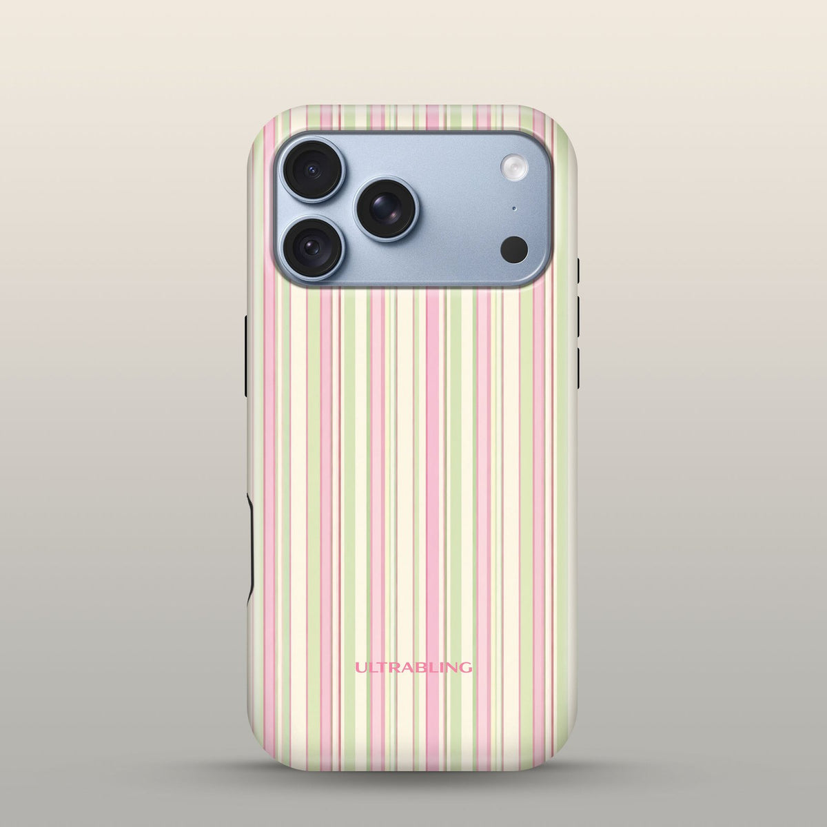 Macaron Stripe Eclipse Case on iPhone 18 Pro Glacier