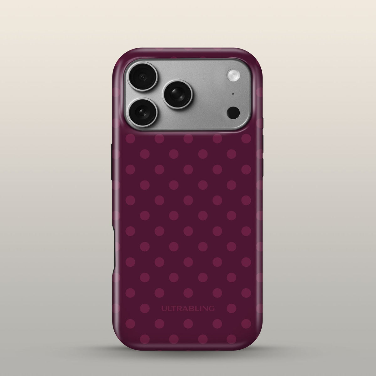 Mulberry Eclipse Case on iPhone 18 Pro Silver