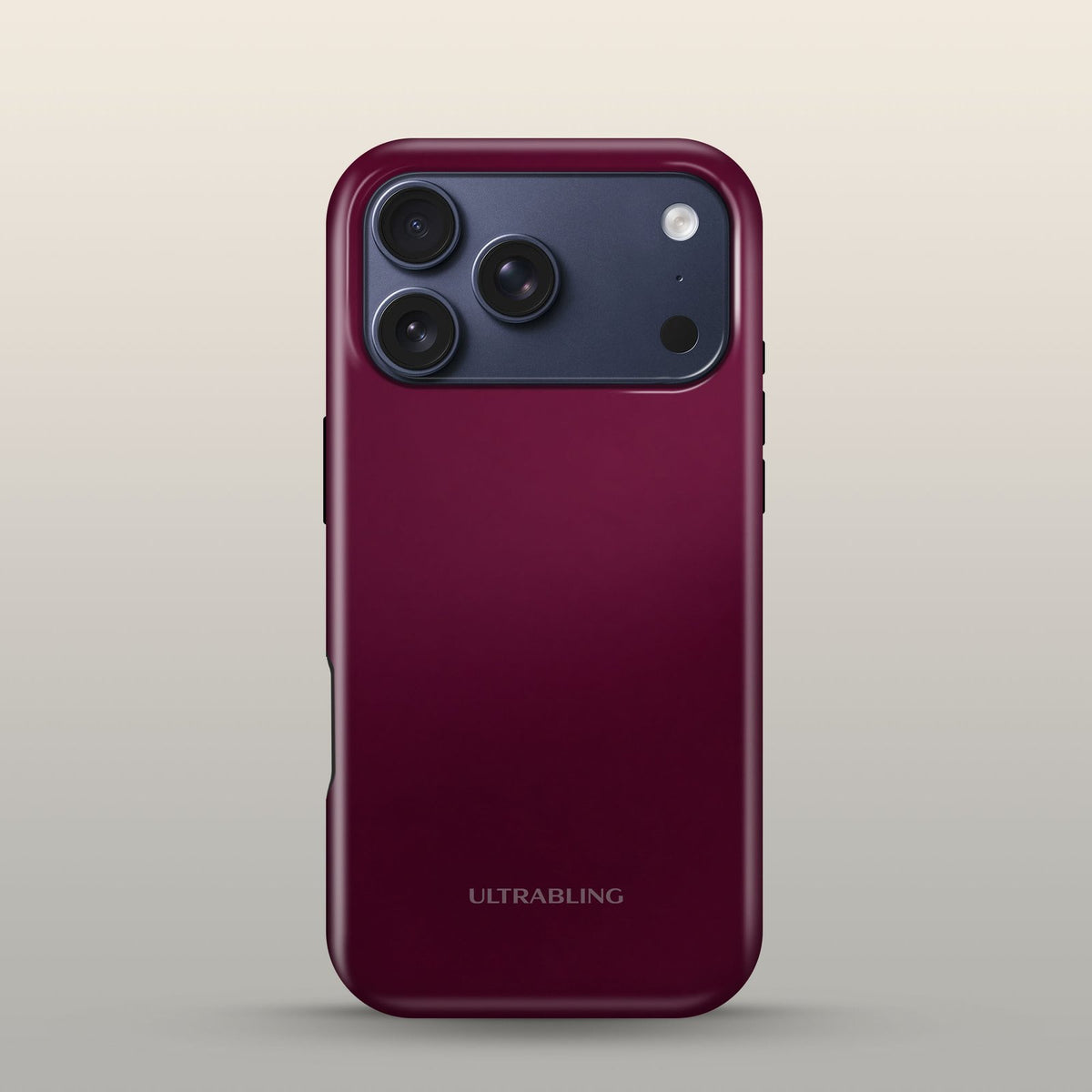 Oxblood Eclipse Case on iPhone 17 Pro Deep Blue