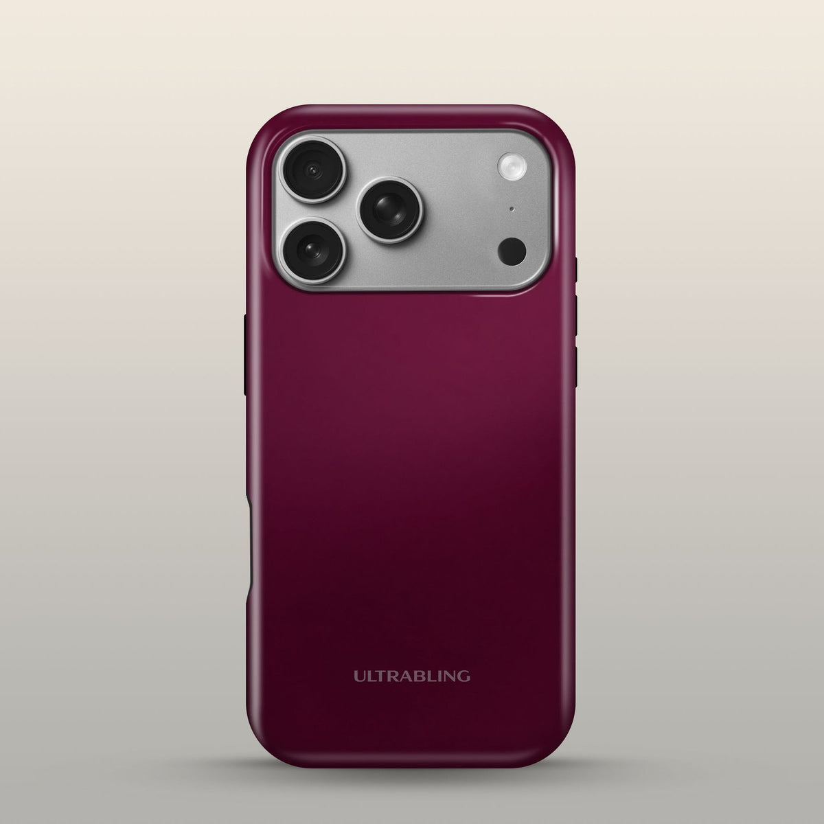 Oxblood Eclipse Case on iPhone 17 Pro Silver