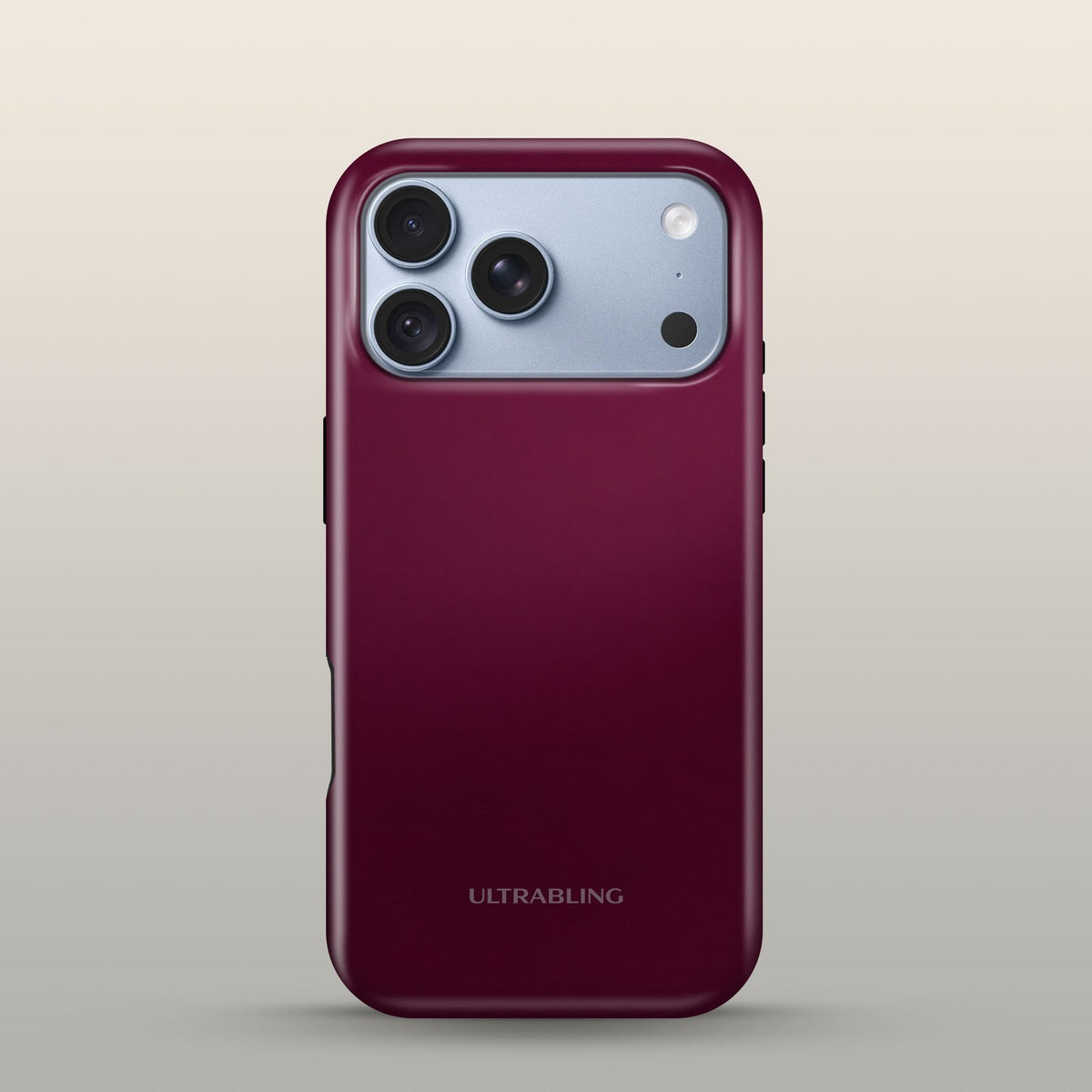 Oxblood Eclipse Case on iPhone 18 Pro Glacier