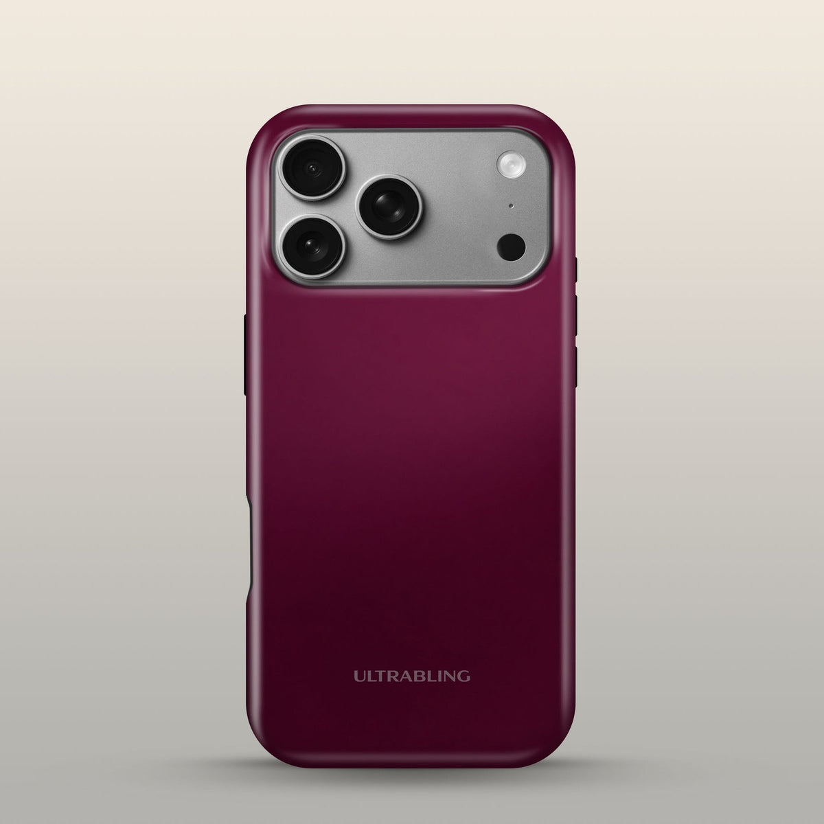Oxblood Eclipse Case on iPhone 18 Pro Silver