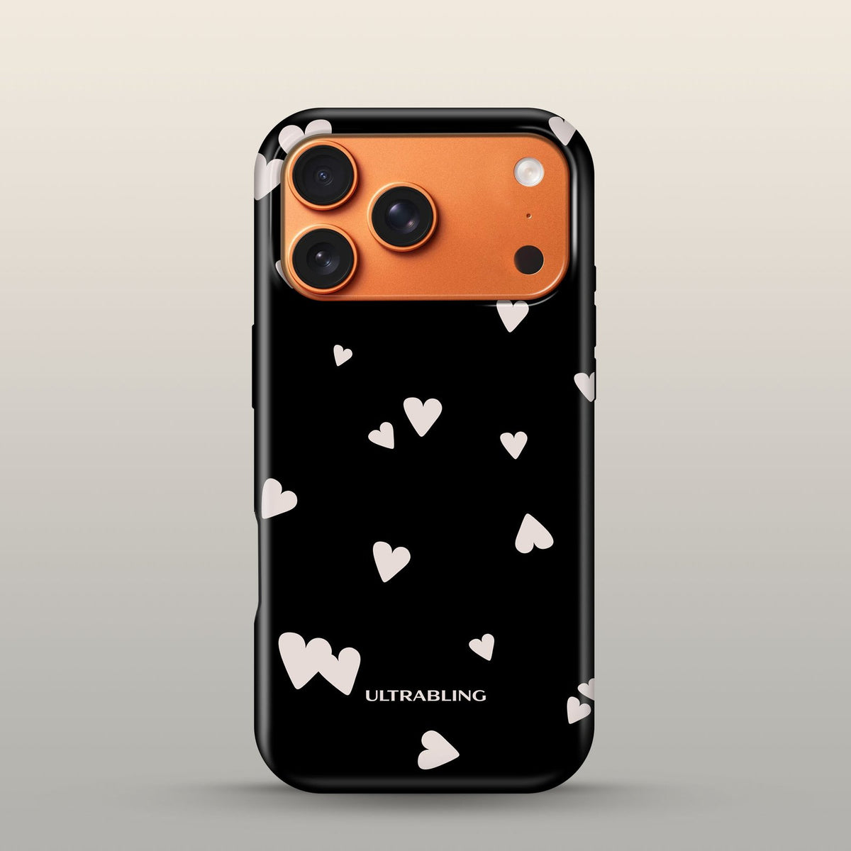 Paper Hearts Eclipse Case on iPhone 17 Pro Cosmic Orange