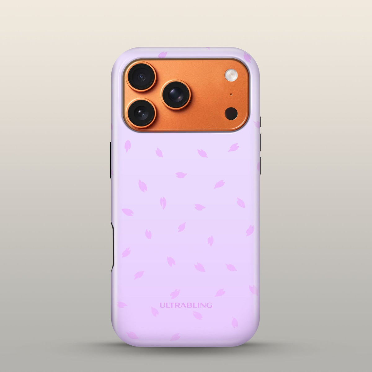 Petal Snow Eclipse Case on iPhone 17 Pro Cosmic Orange