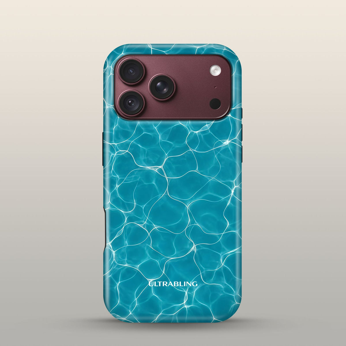 Pool Day Eclipse Case on iPhone 18 Pro Burgundy