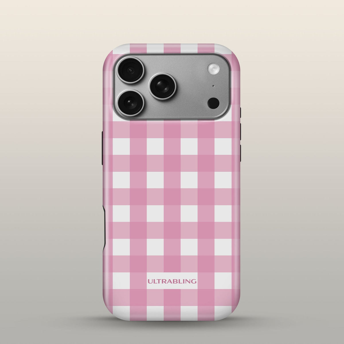 Strawberry Check Eclipse Case on iPhone 18 Pro Silver