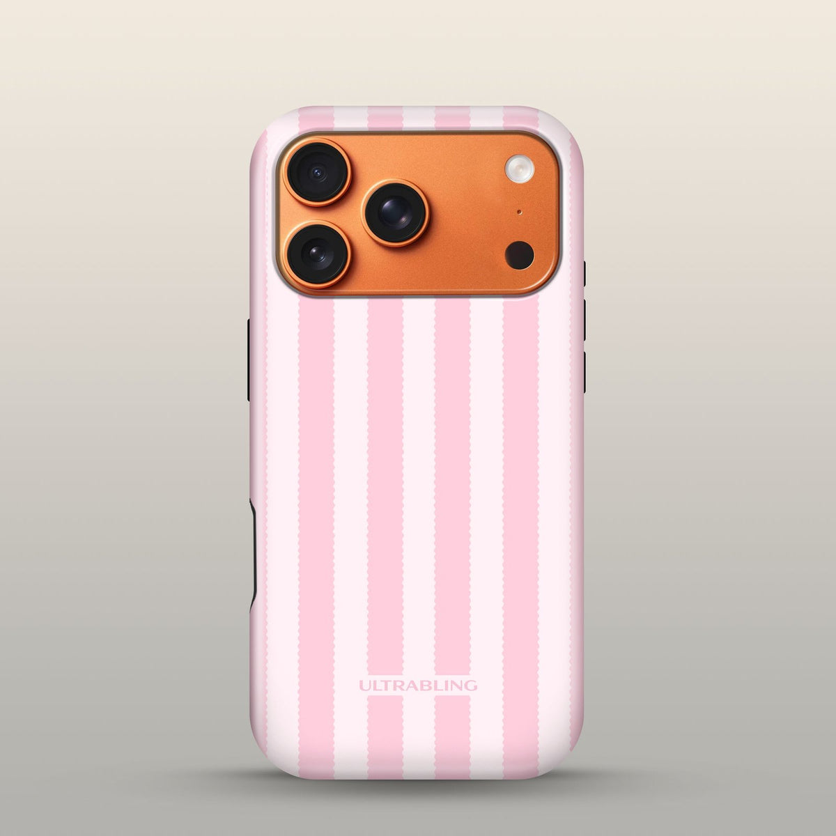 Sugar Stripe Eclipse Case on iPhone 17 Pro Cosmic Orange