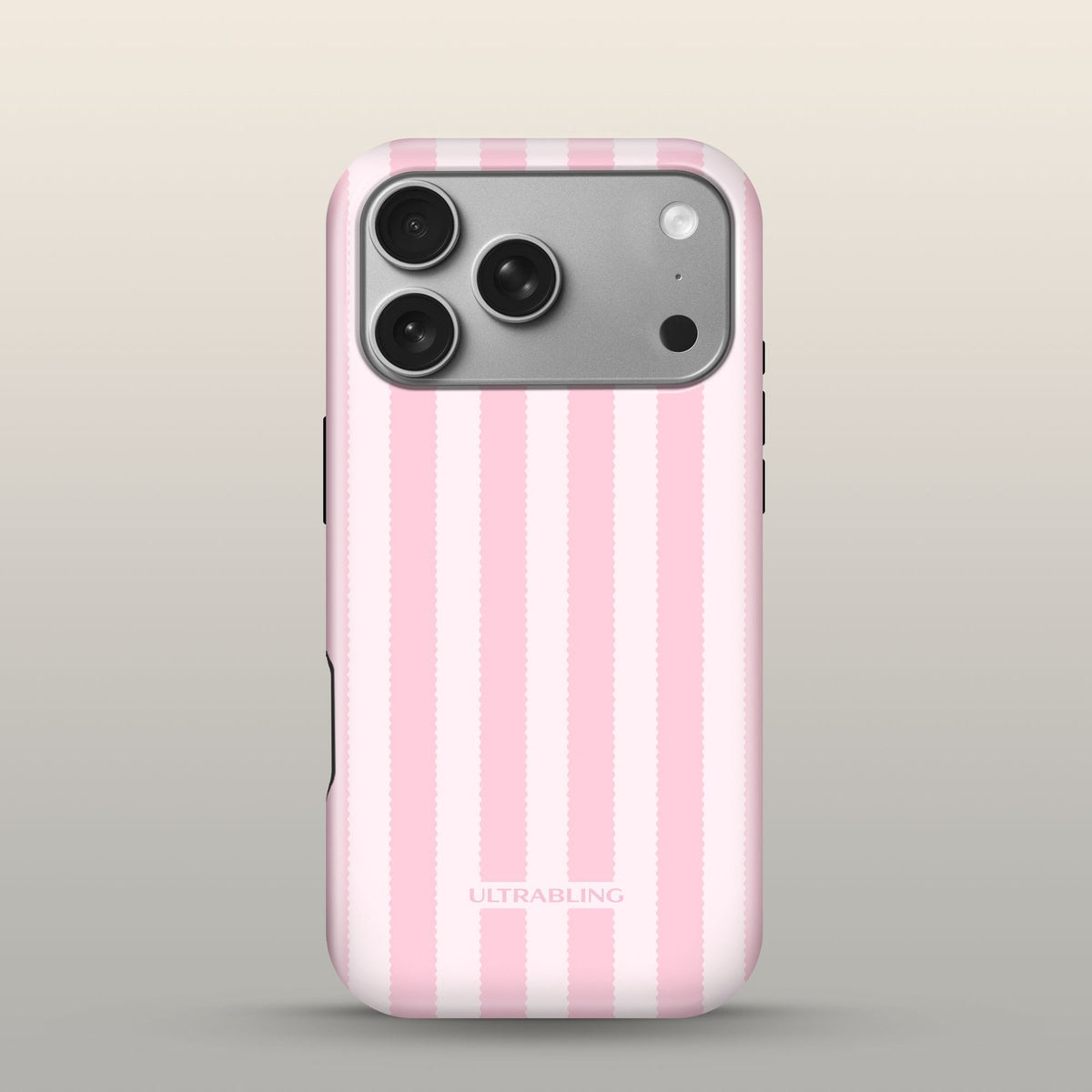 Sugar Stripe Eclipse Case on iPhone 17 Pro Silver