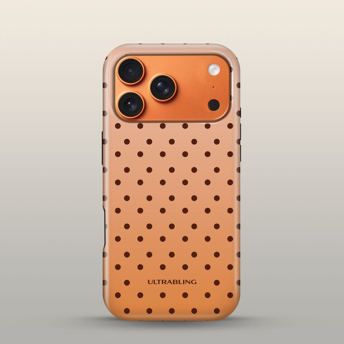 Toffee Dot Eclipse Case on iPhone 17 Pro Cosmic Orange