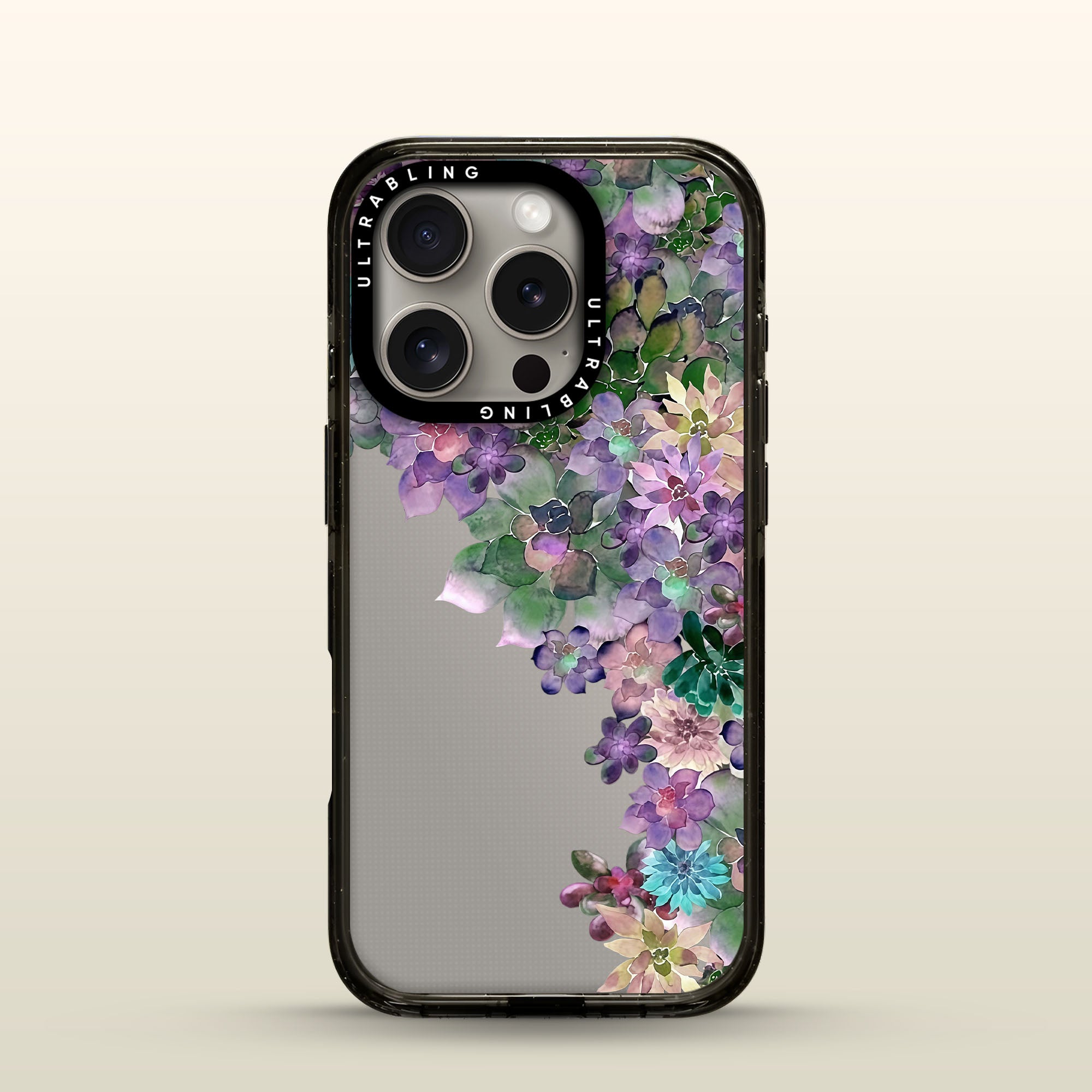 Lilac Rush Ultrabling Aura iPhone case front view with MagSafe